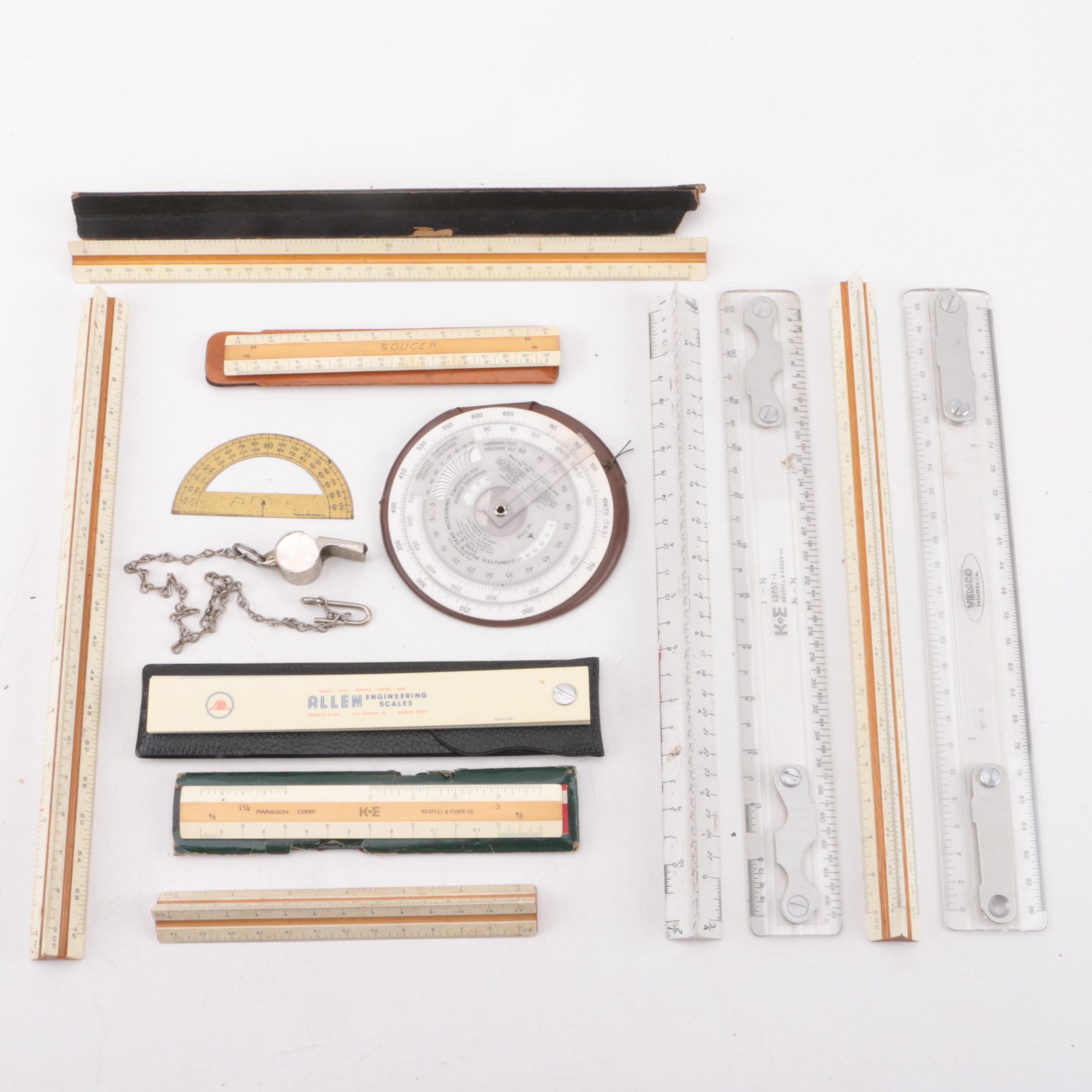 Collection of Vintage Drafting Equipment