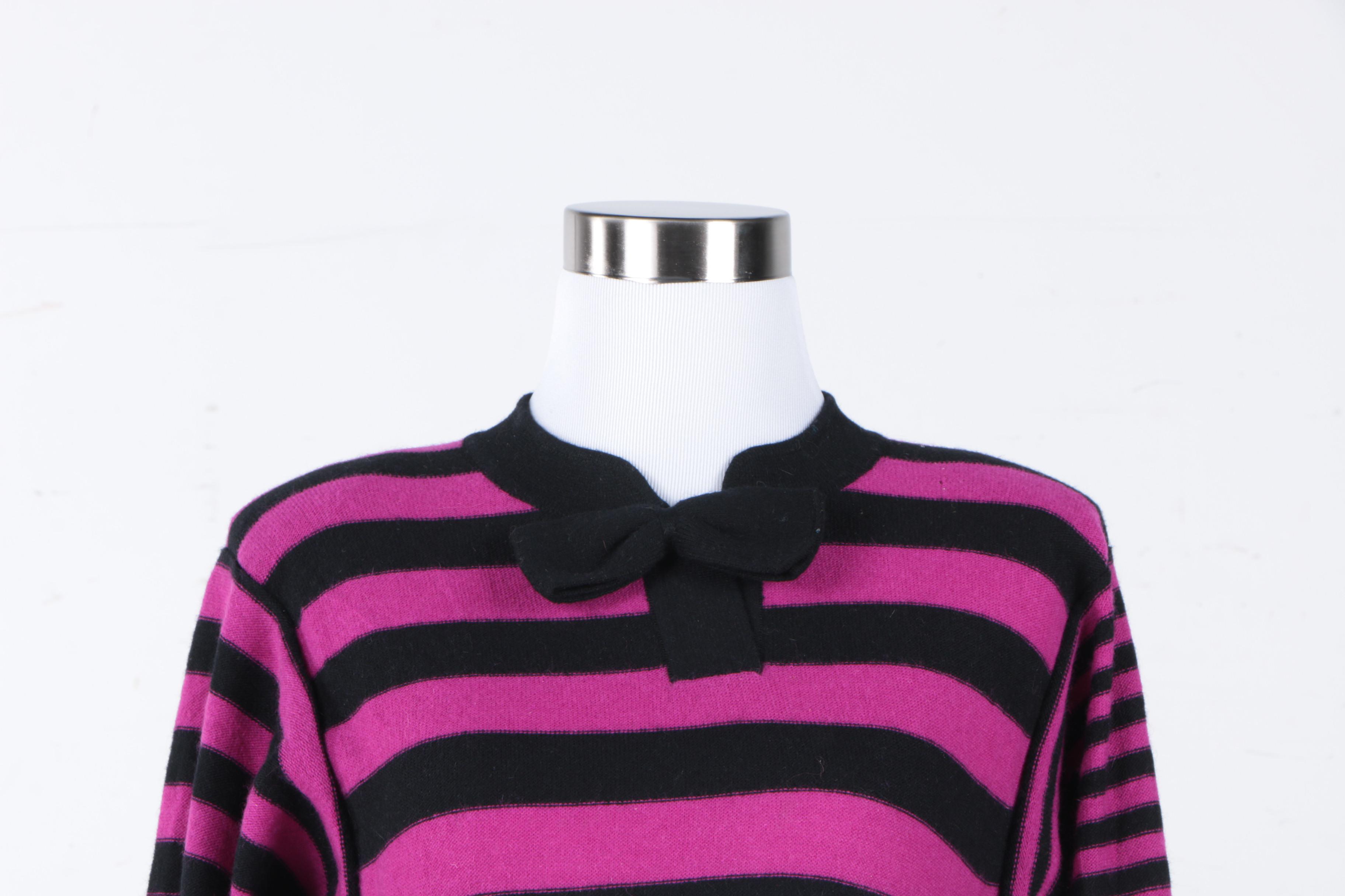Women's Sonia Rykiel Black and Pink Sweater