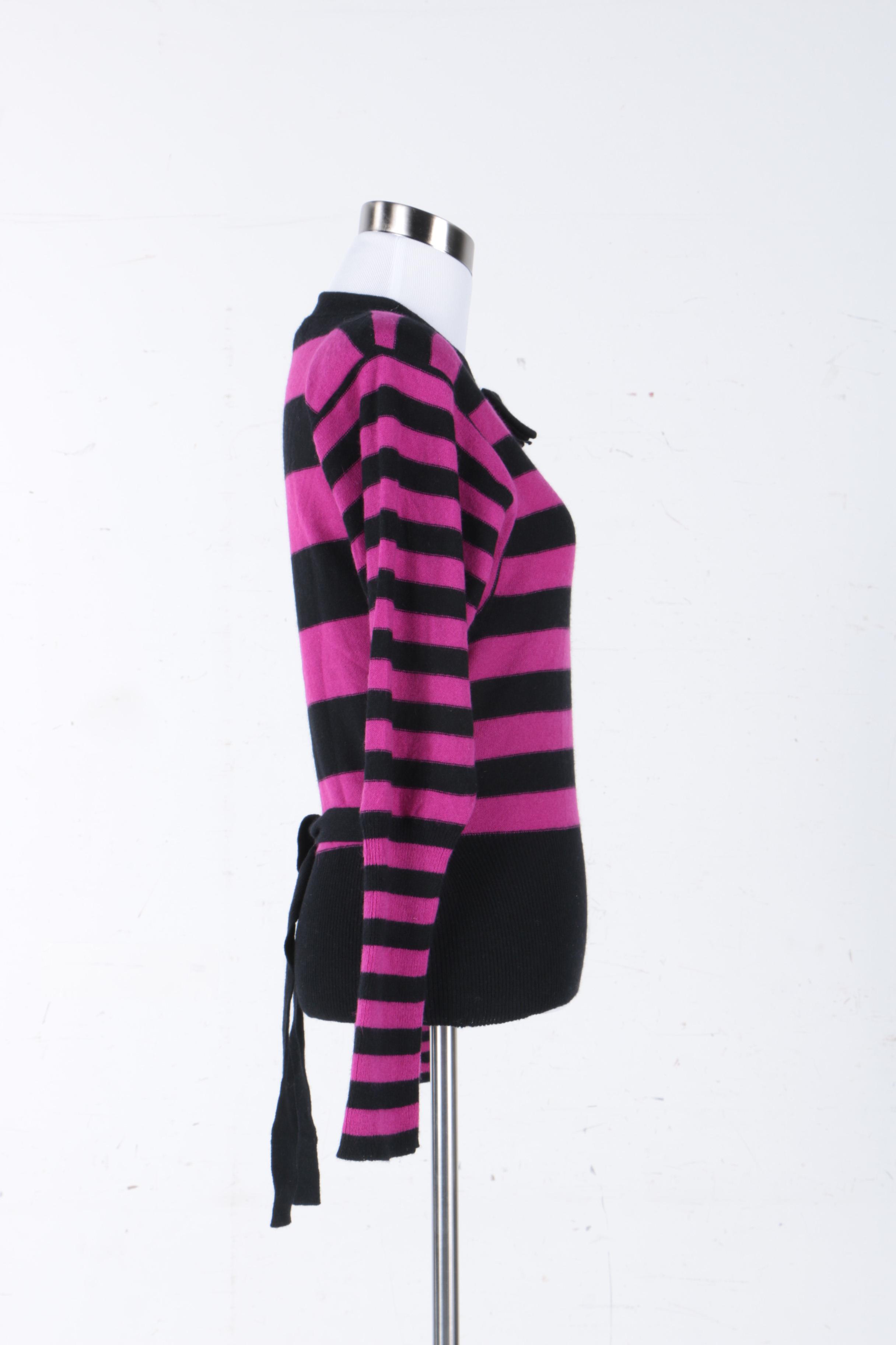 Women's Sonia Rykiel Black and Pink Sweater