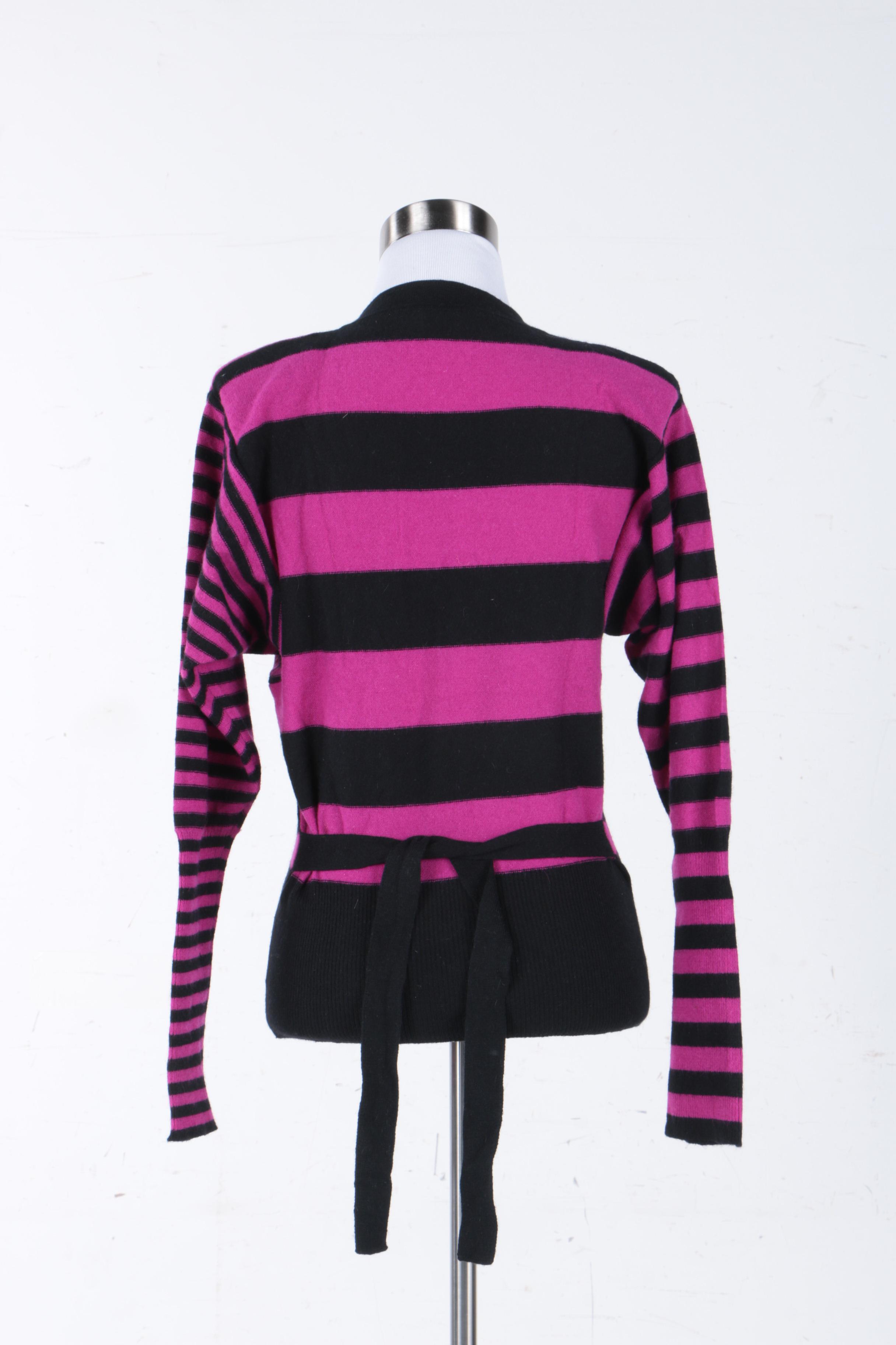 Women's Sonia Rykiel Black and Pink Sweater