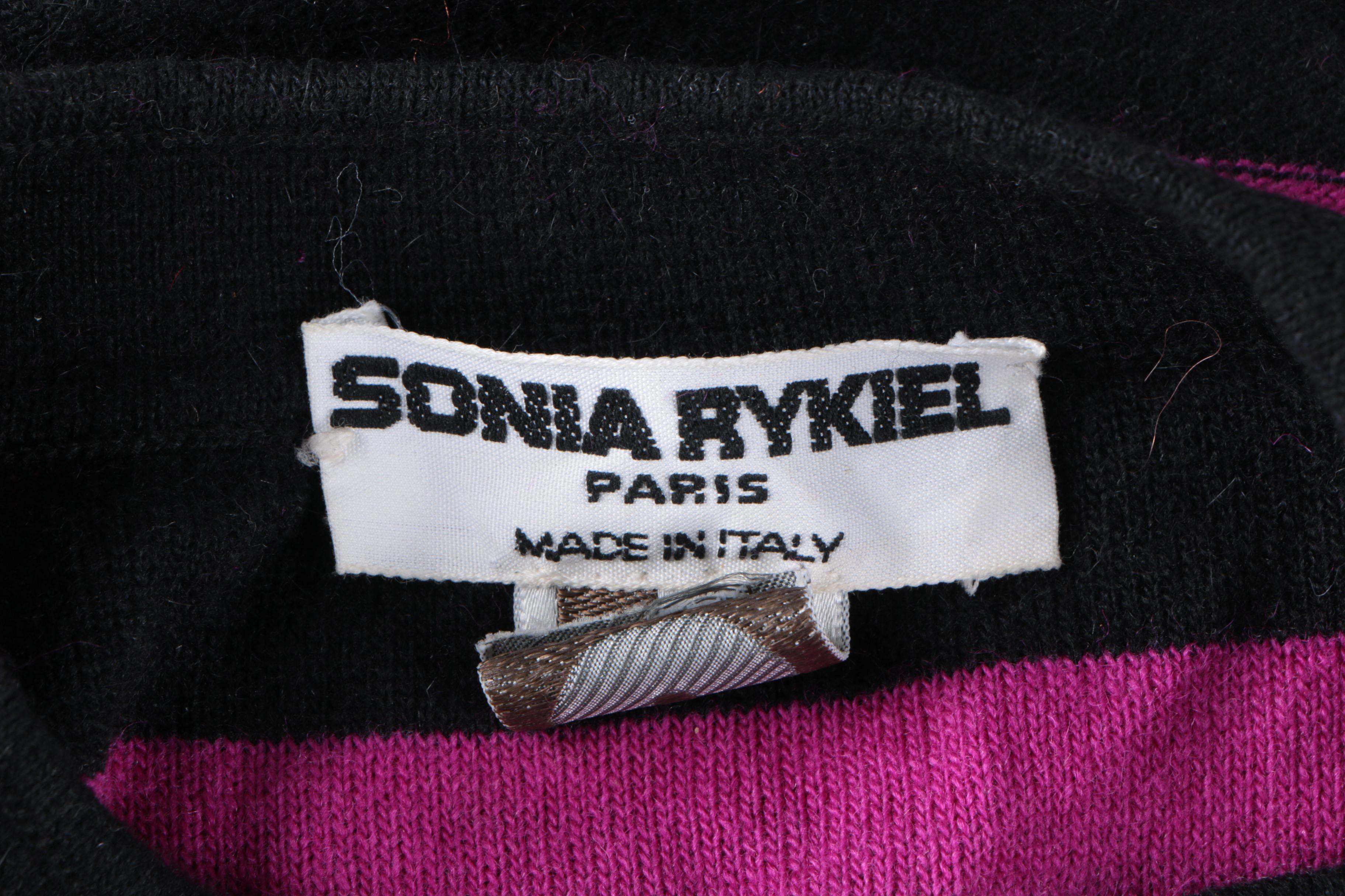 Women's Sonia Rykiel Black and Pink Sweater