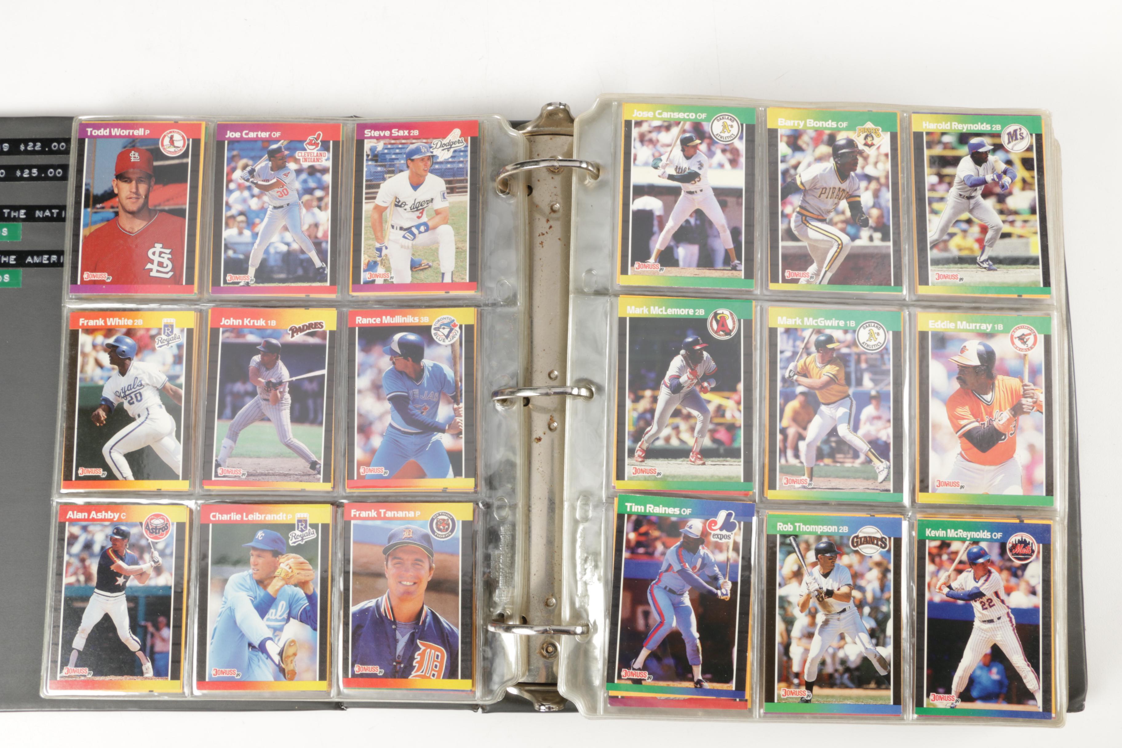 Assortment of Donruss Baseball Cards