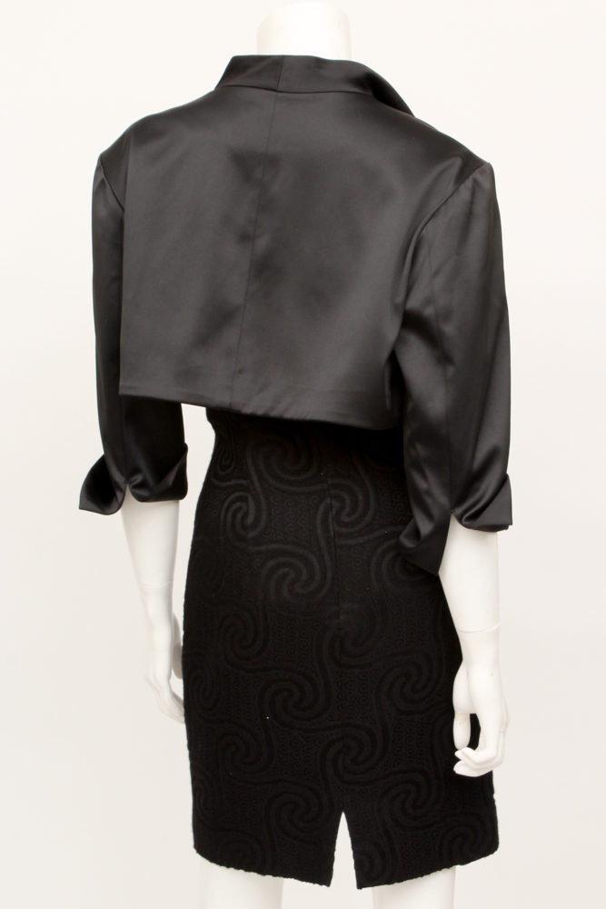 Nicole Miller Black Dress and White House Black Market Bolero Jacket