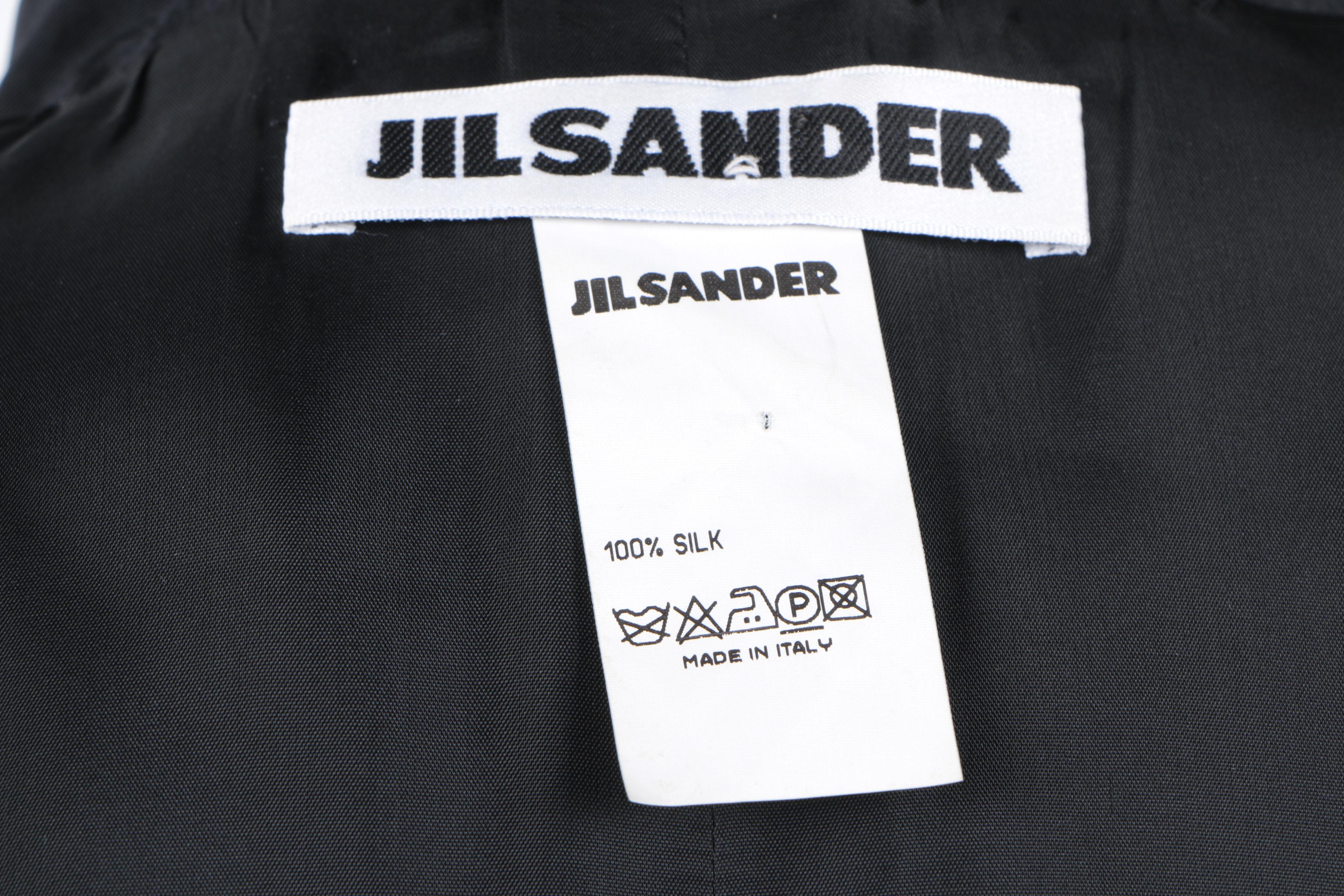Women's Jil Sander Black Silk Coat