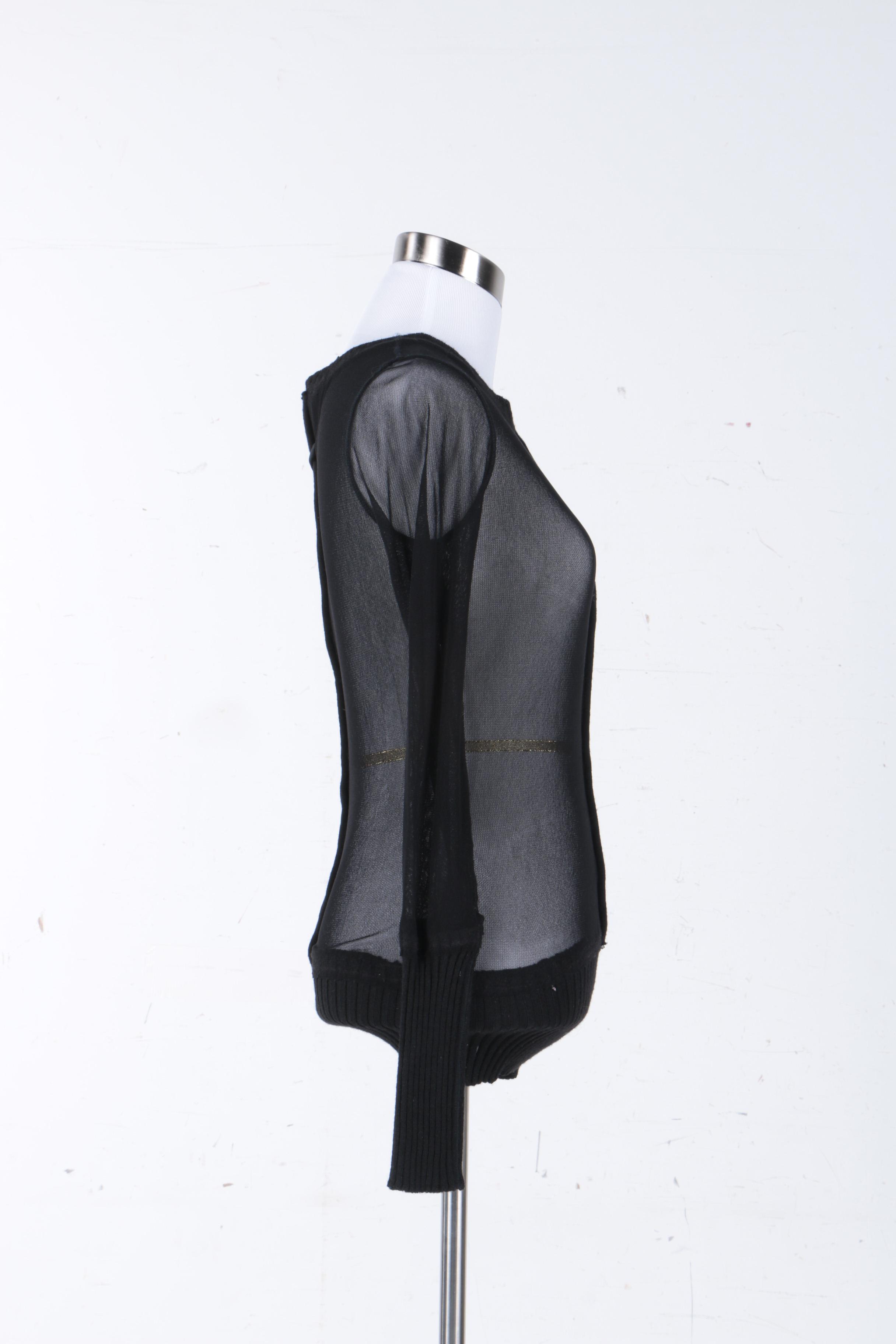 Jean Paul Gaultier Maille Femme Black Shirt