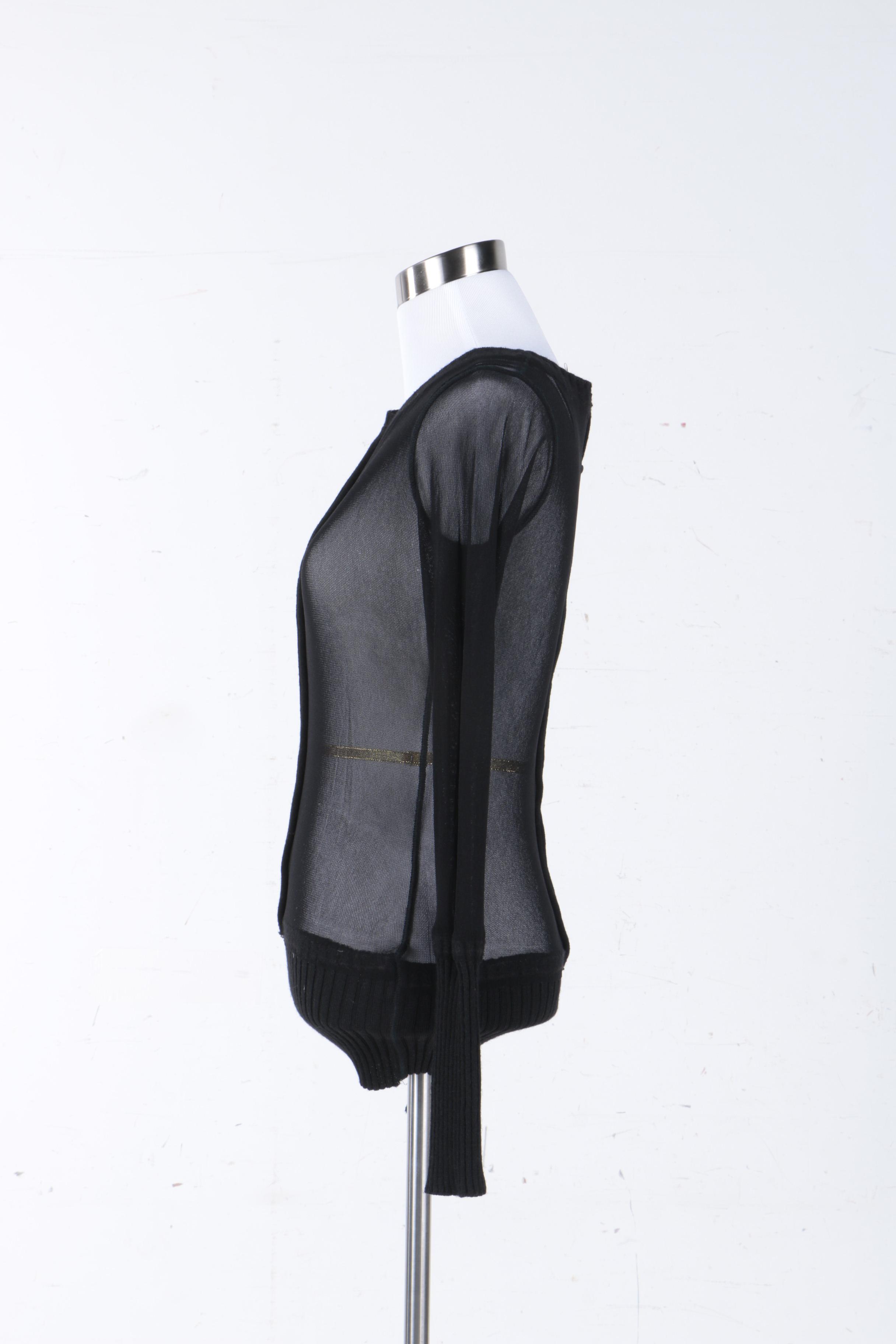 Jean Paul Gaultier Maille Femme Black Shirt