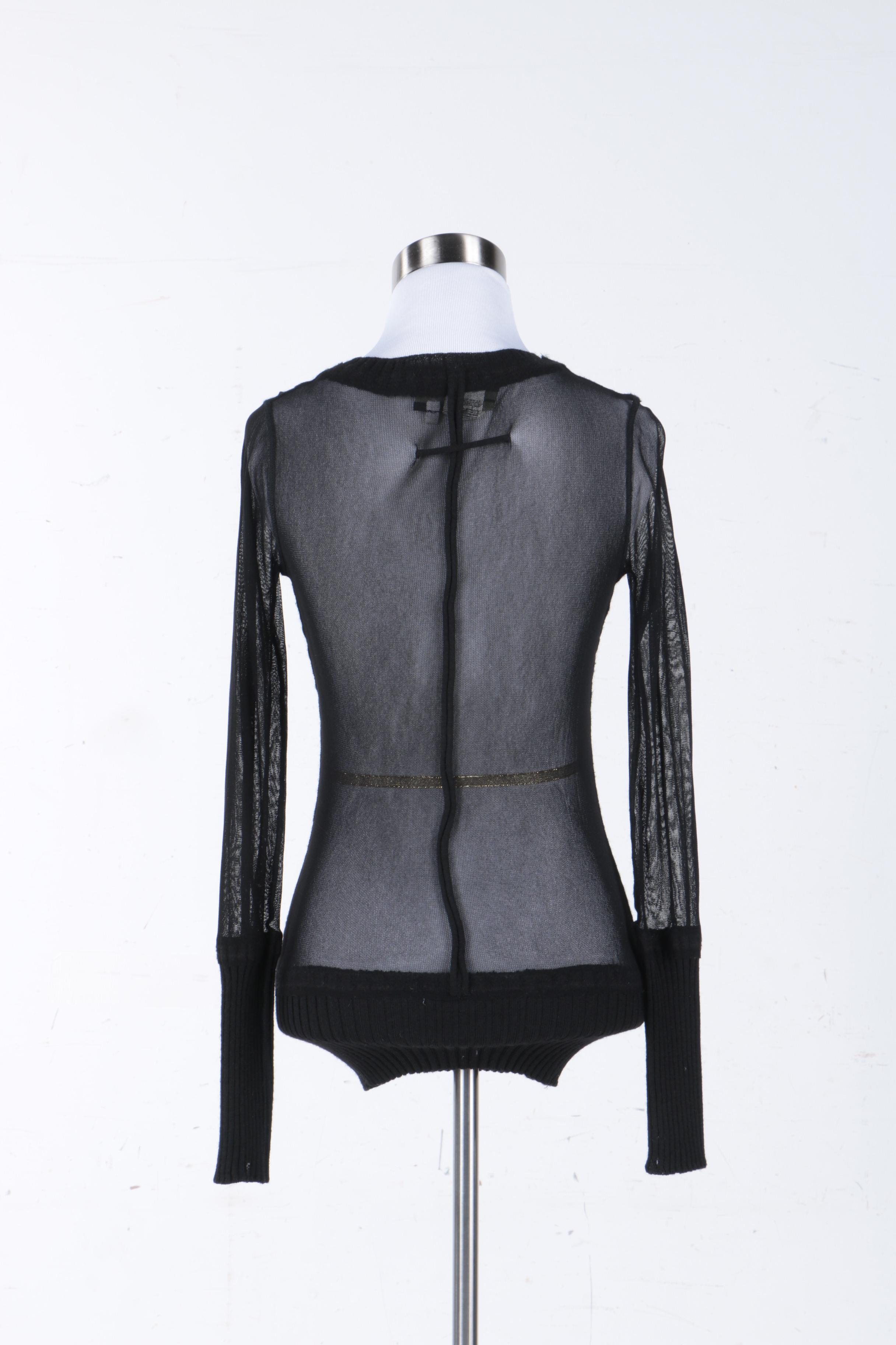Jean Paul Gaultier Maille Femme Black Shirt