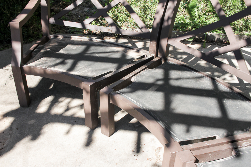 Outdoor Demilune Conversation Seat