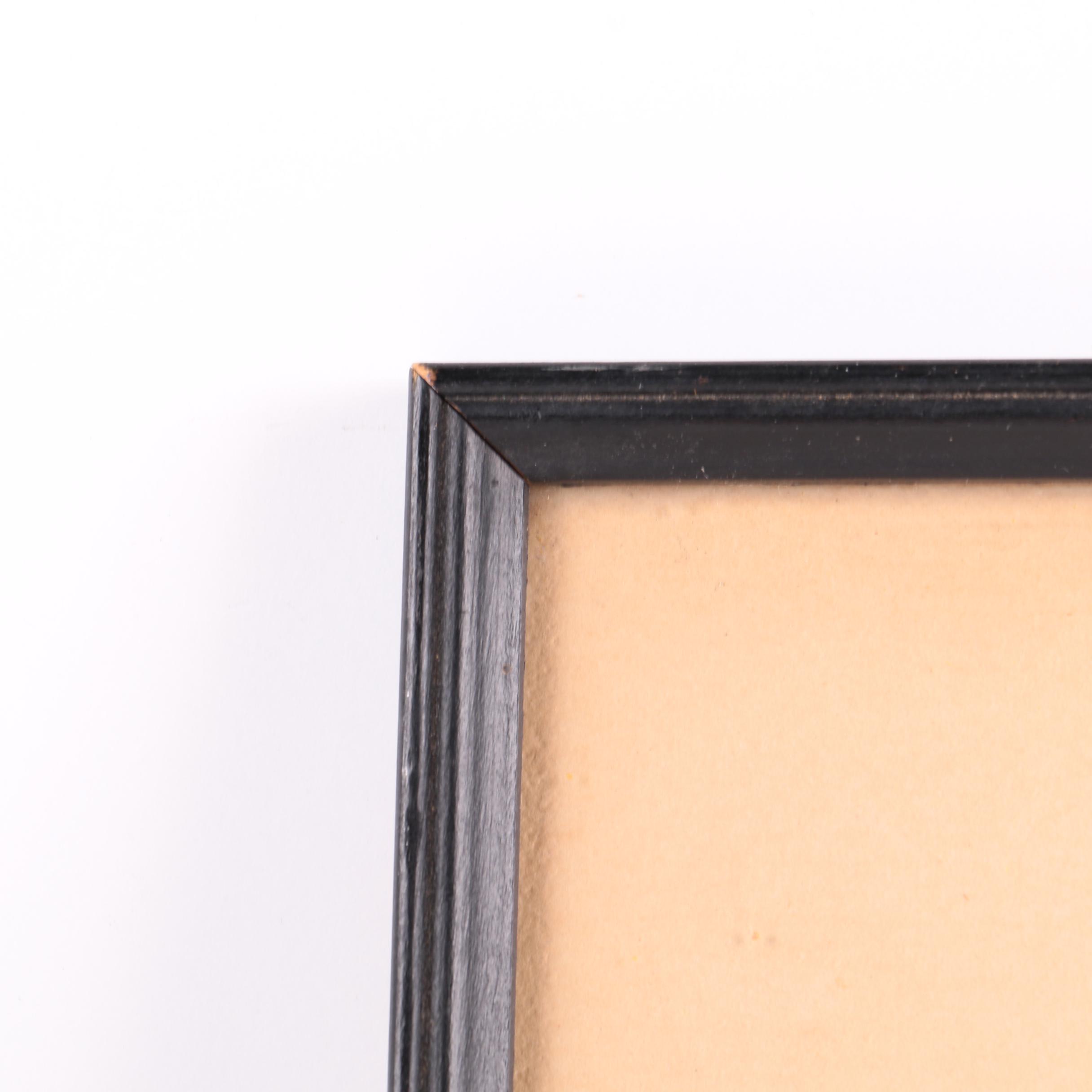 Signed Intaglio Print on Paper of Two Men in a Rowboat