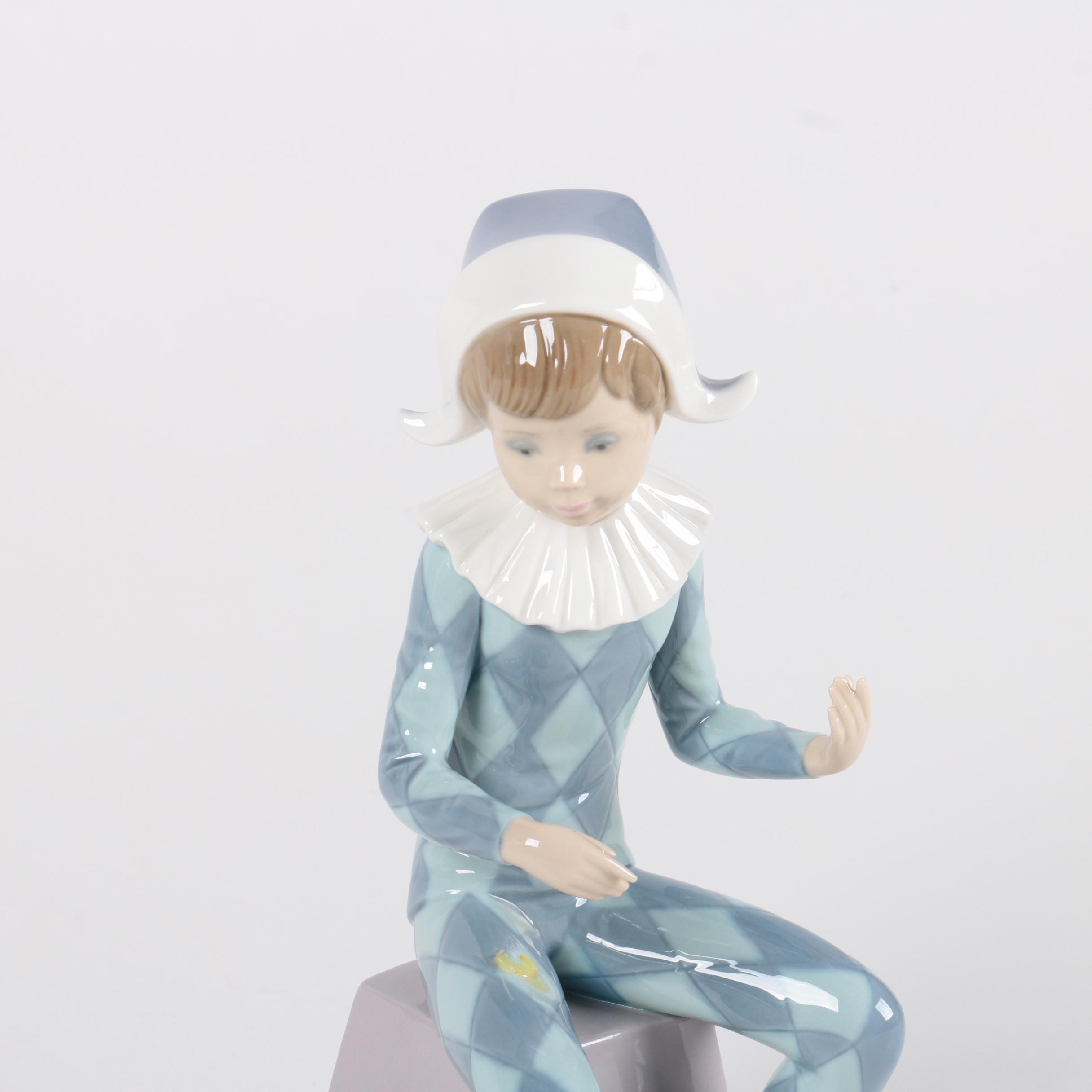 Vintage Ceramic Lladró Figurine of a Jester