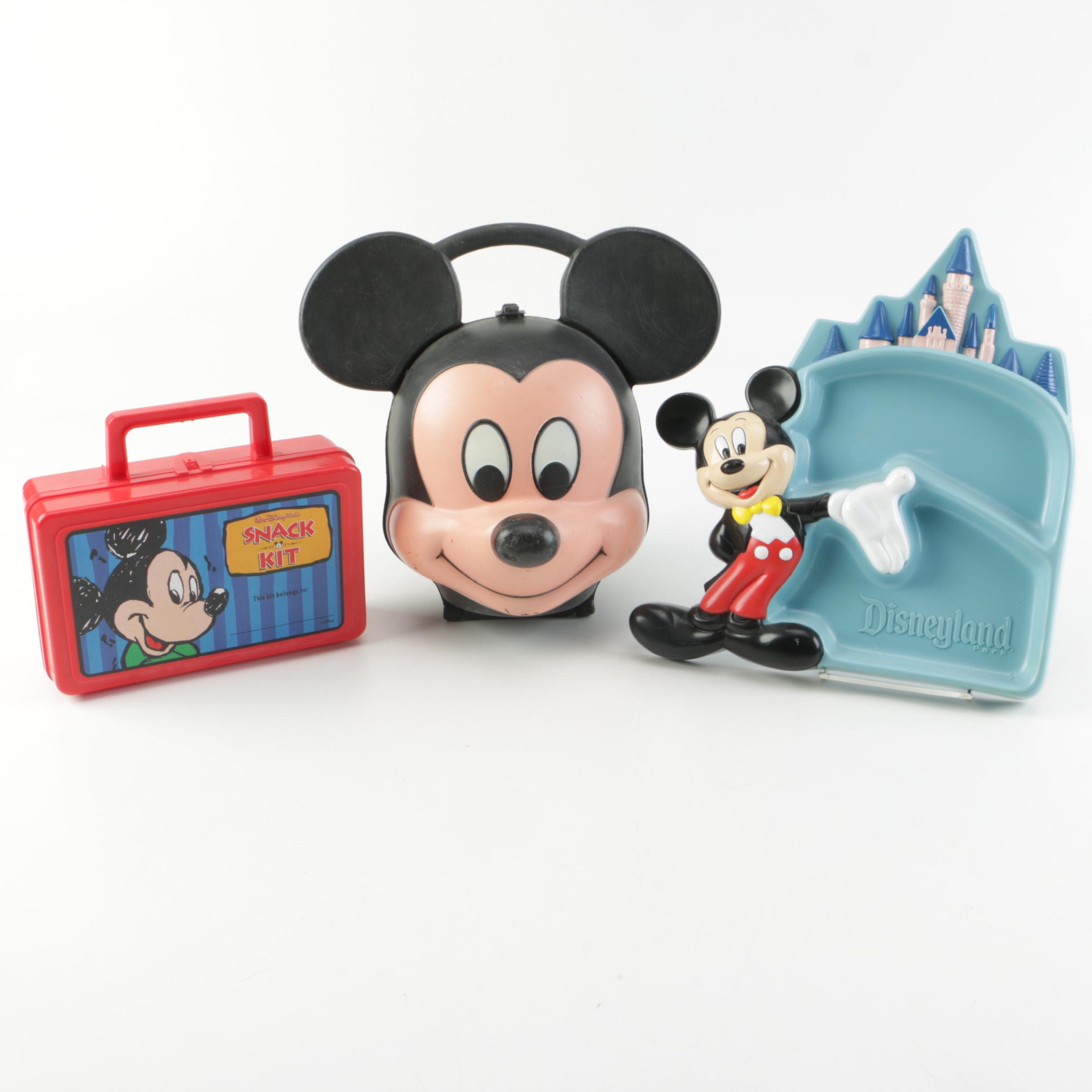 Mickey Mouse Lunch Boxes and Plate