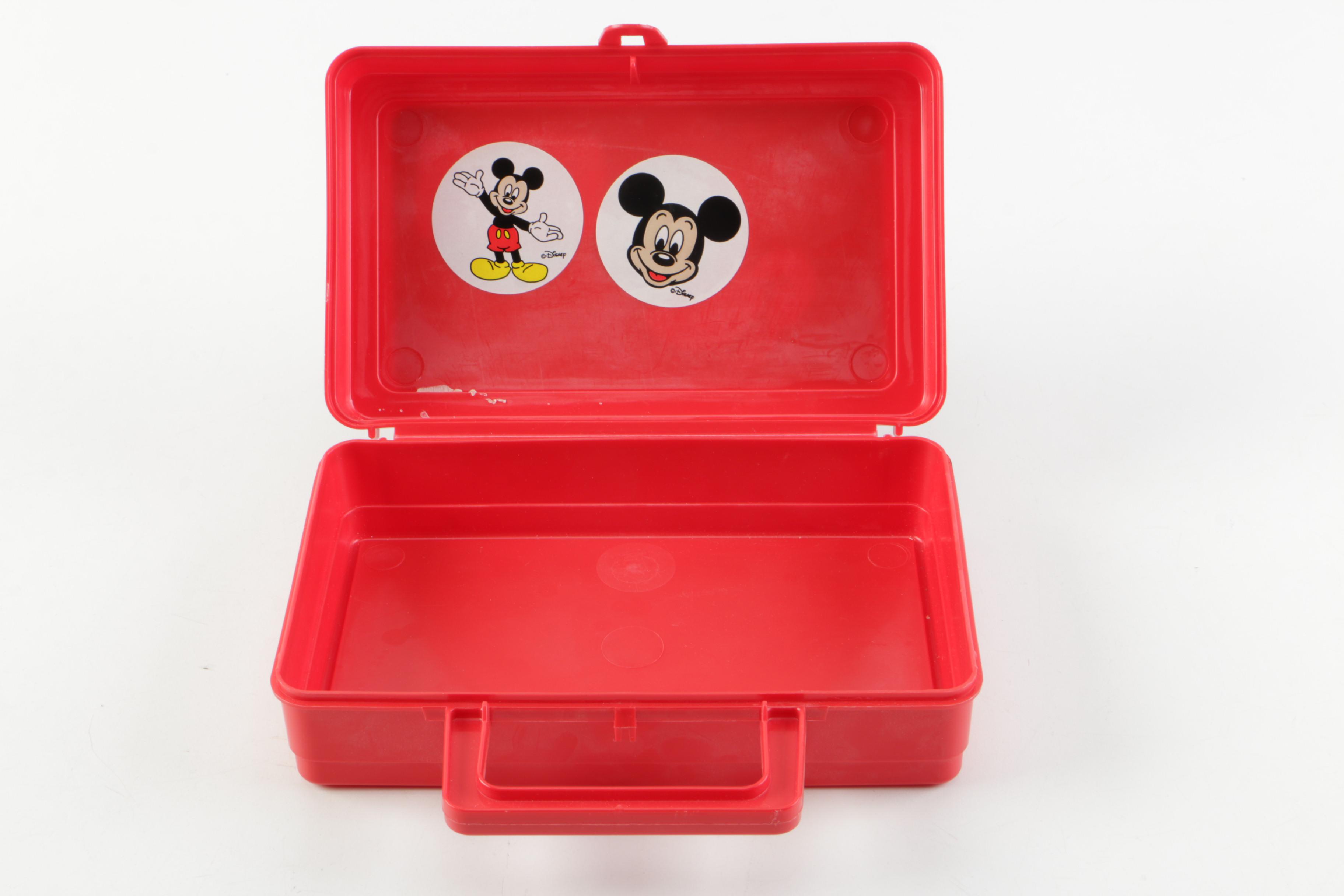 Mickey Mouse Lunch Boxes and Plate