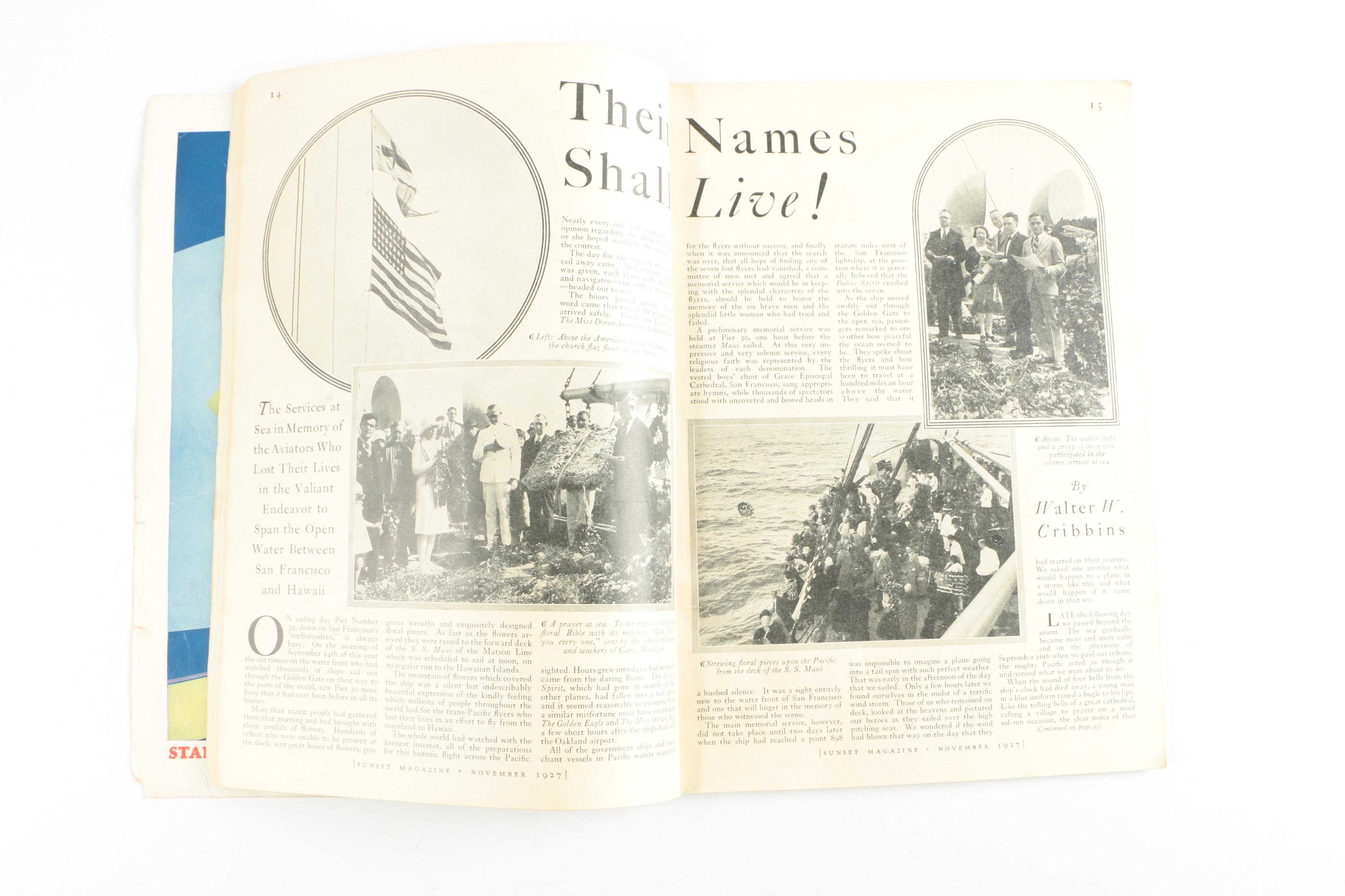 1927 "Sunset" Magazine and Vintage "The Ladies Home Journal"