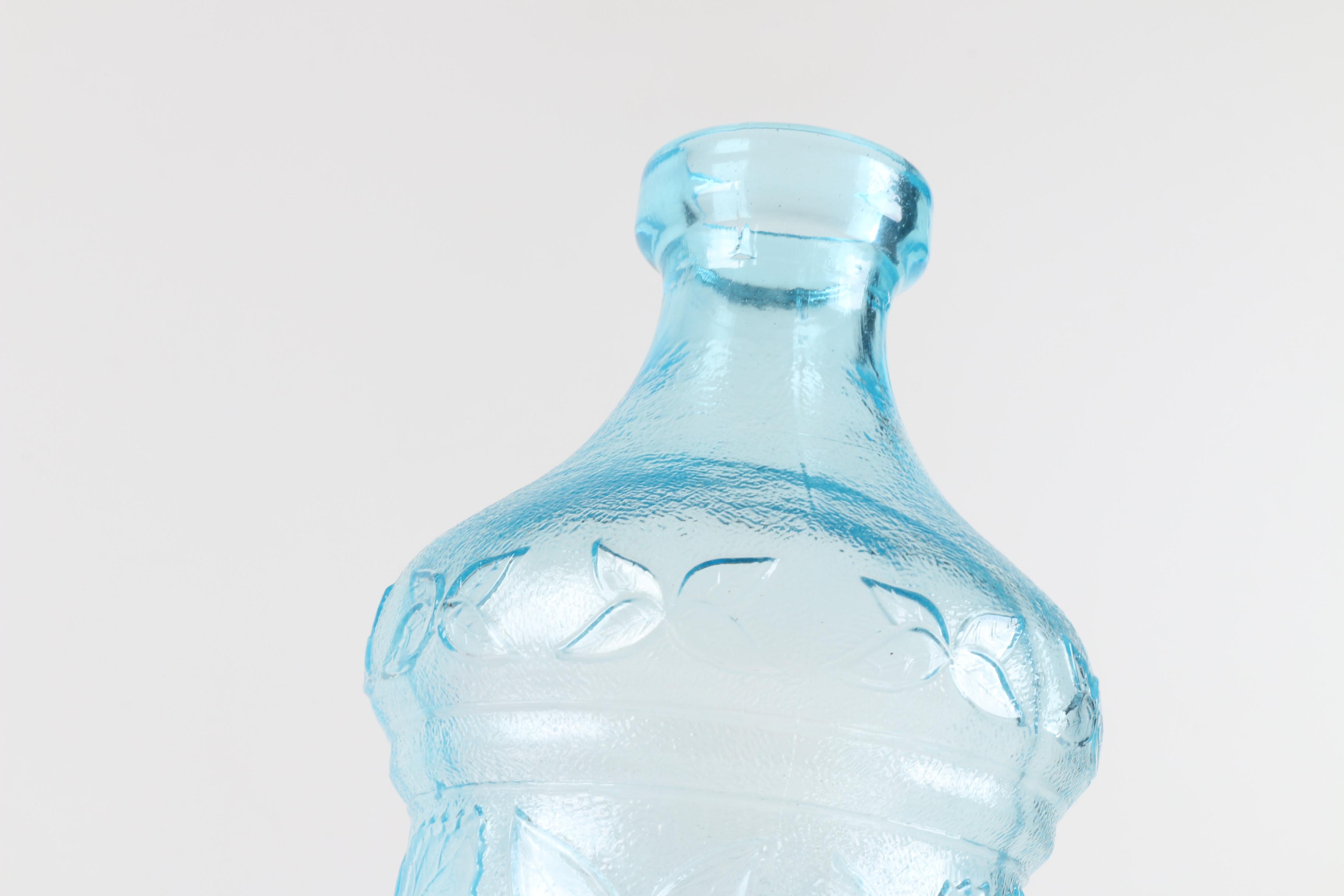 Fenton "Cranberry" Pitcher and Blue Bottle