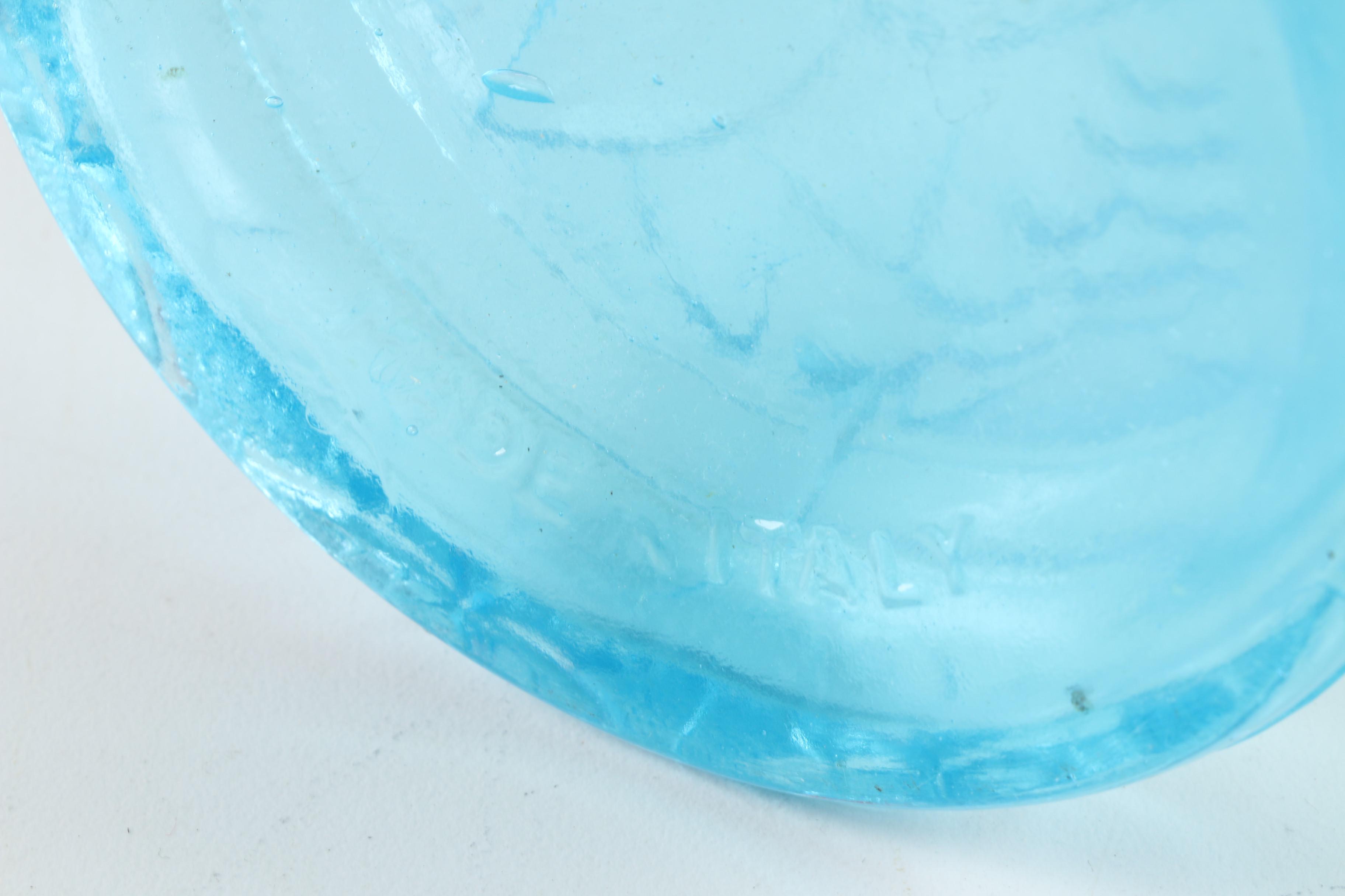 Fenton "Cranberry" Pitcher and Blue Bottle