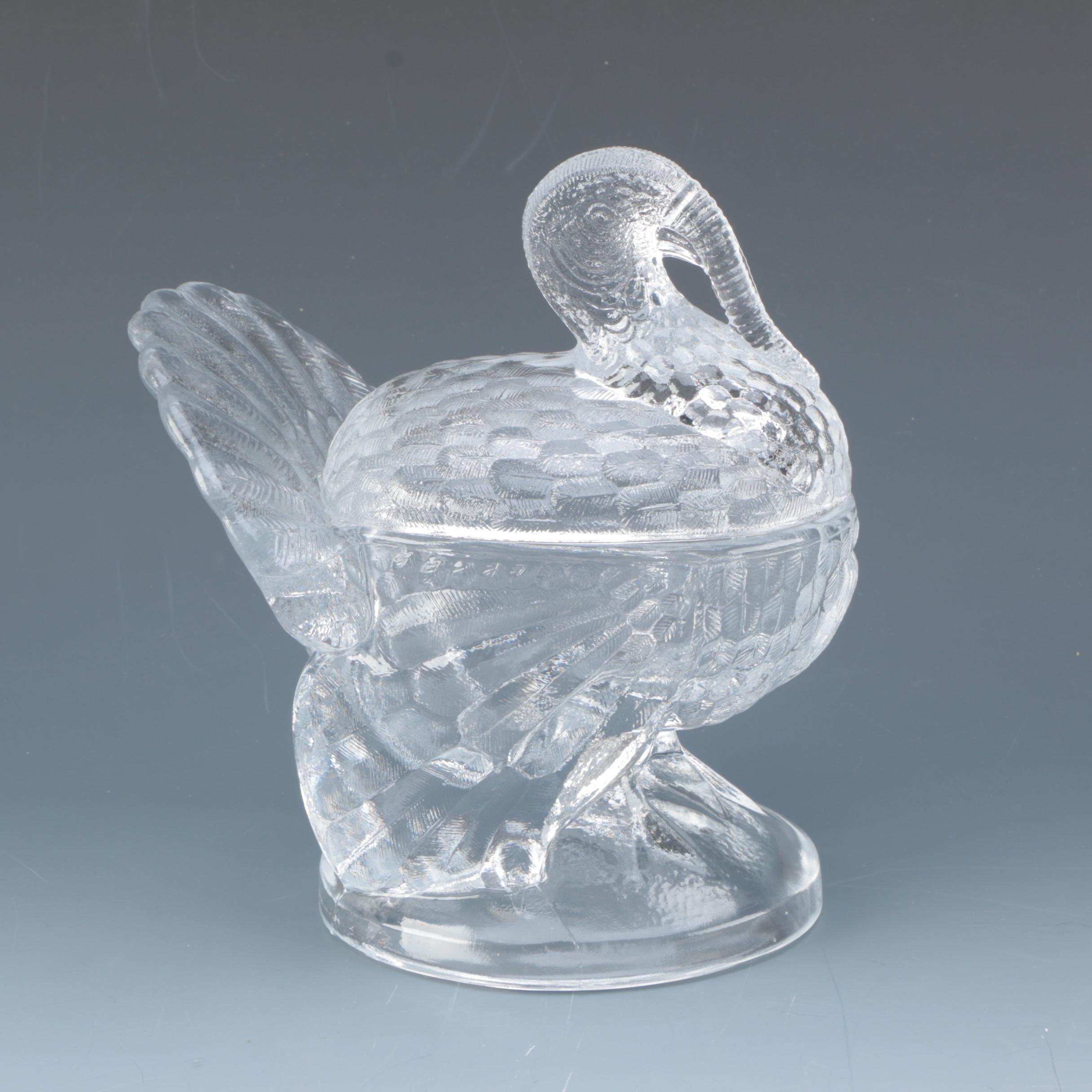 Turkey Shaped Glass Serving Dish and Others