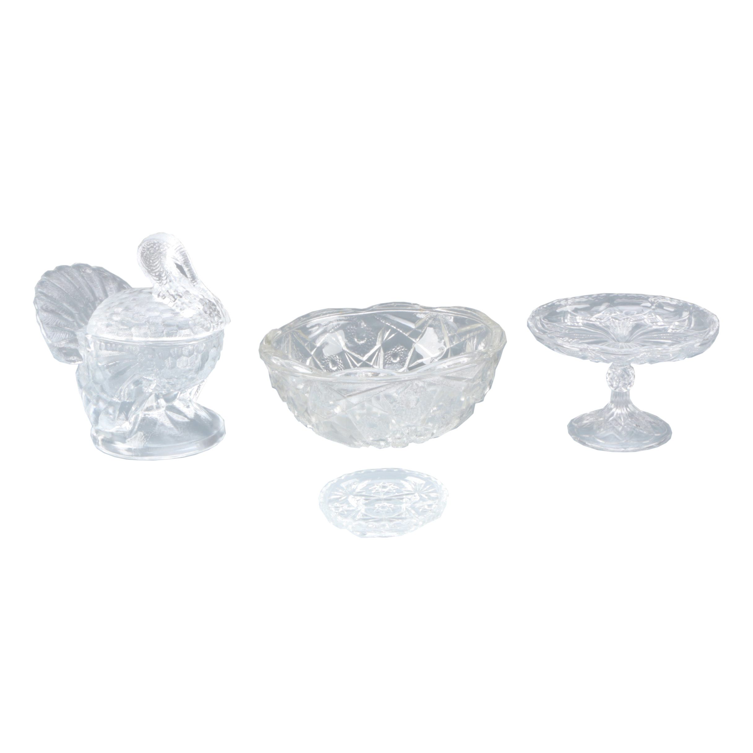 Turkey Shaped Glass Serving Dish and Others