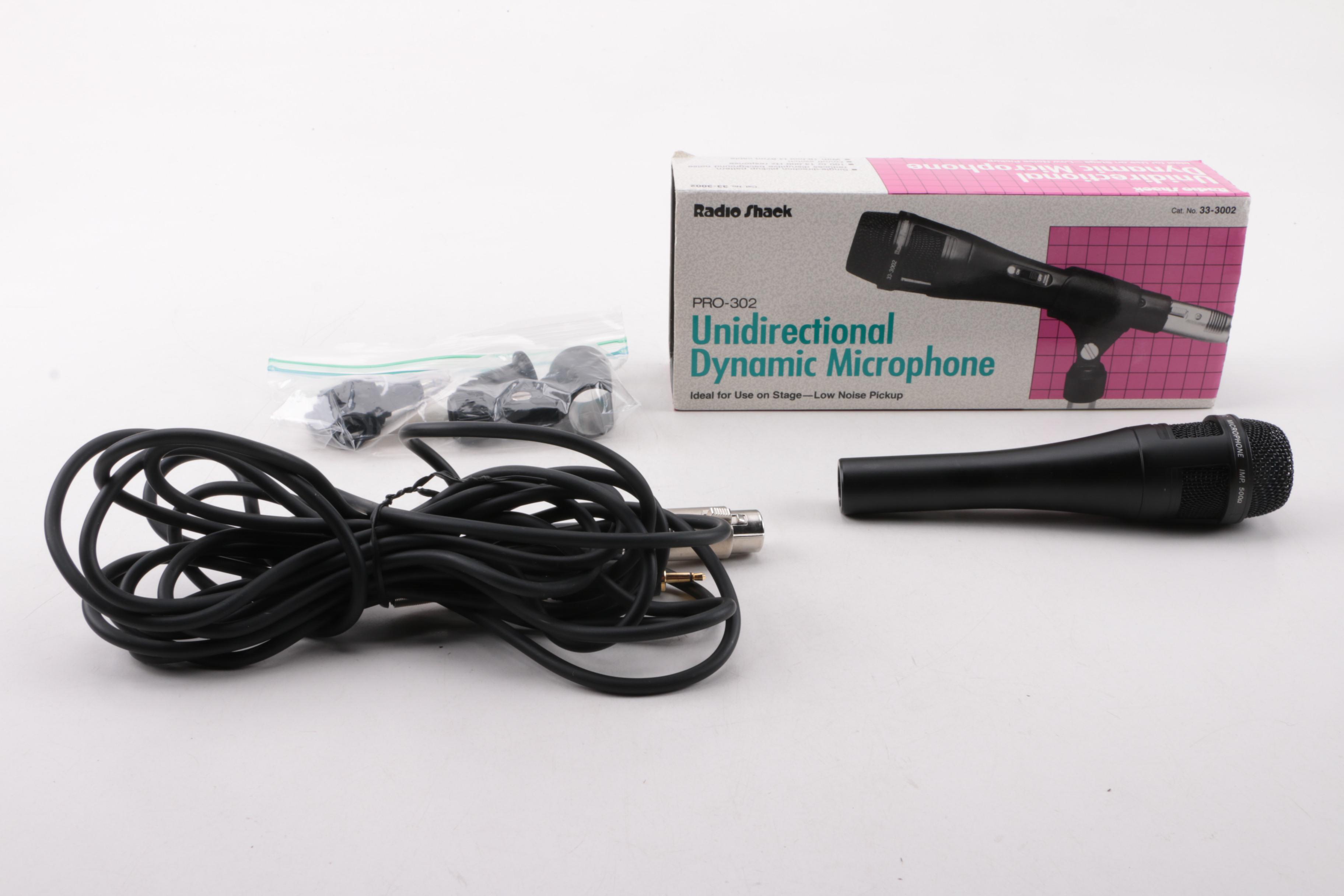 Radio Shack Microphone, Stand and Windscreen