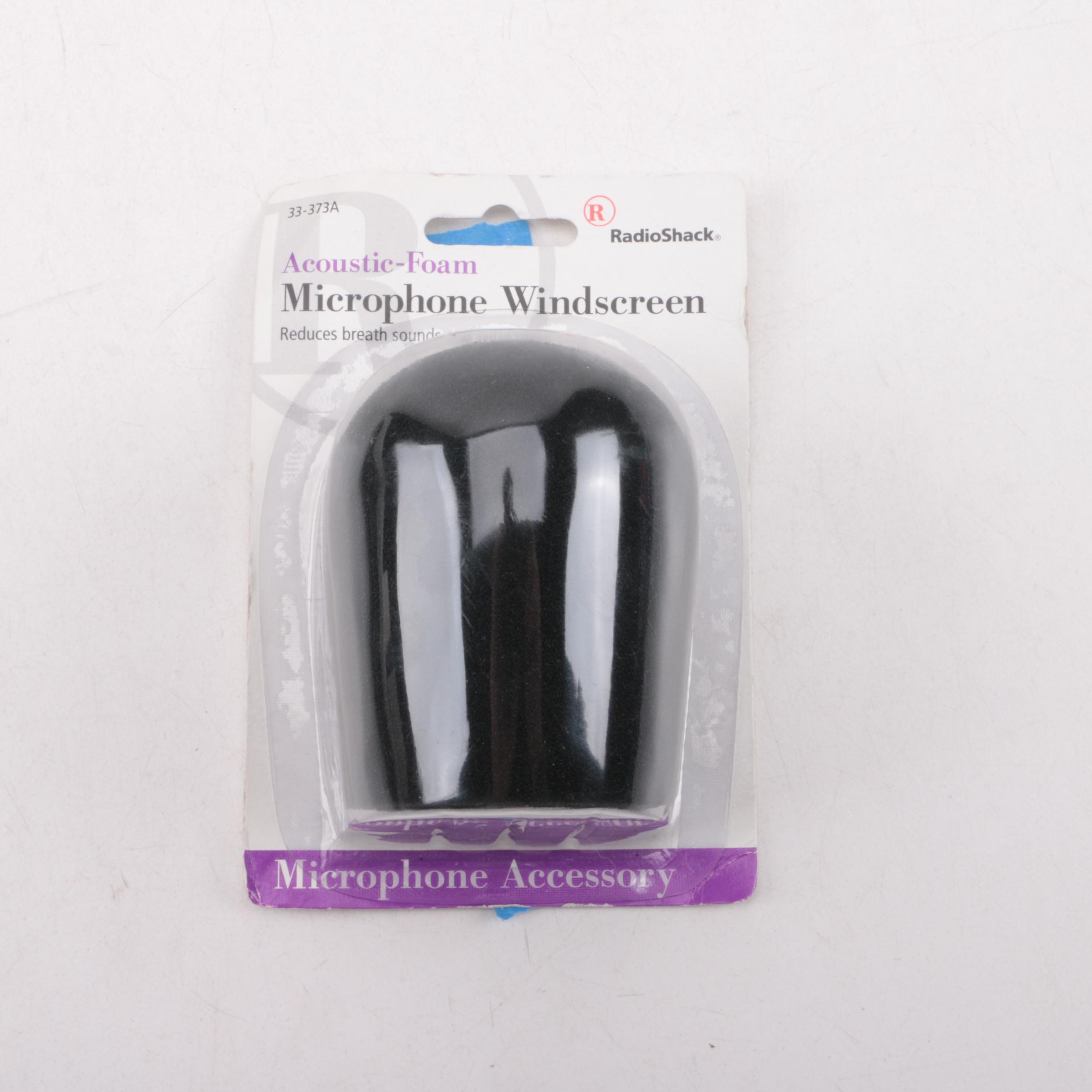 Radio Shack Microphone, Stand and Windscreen