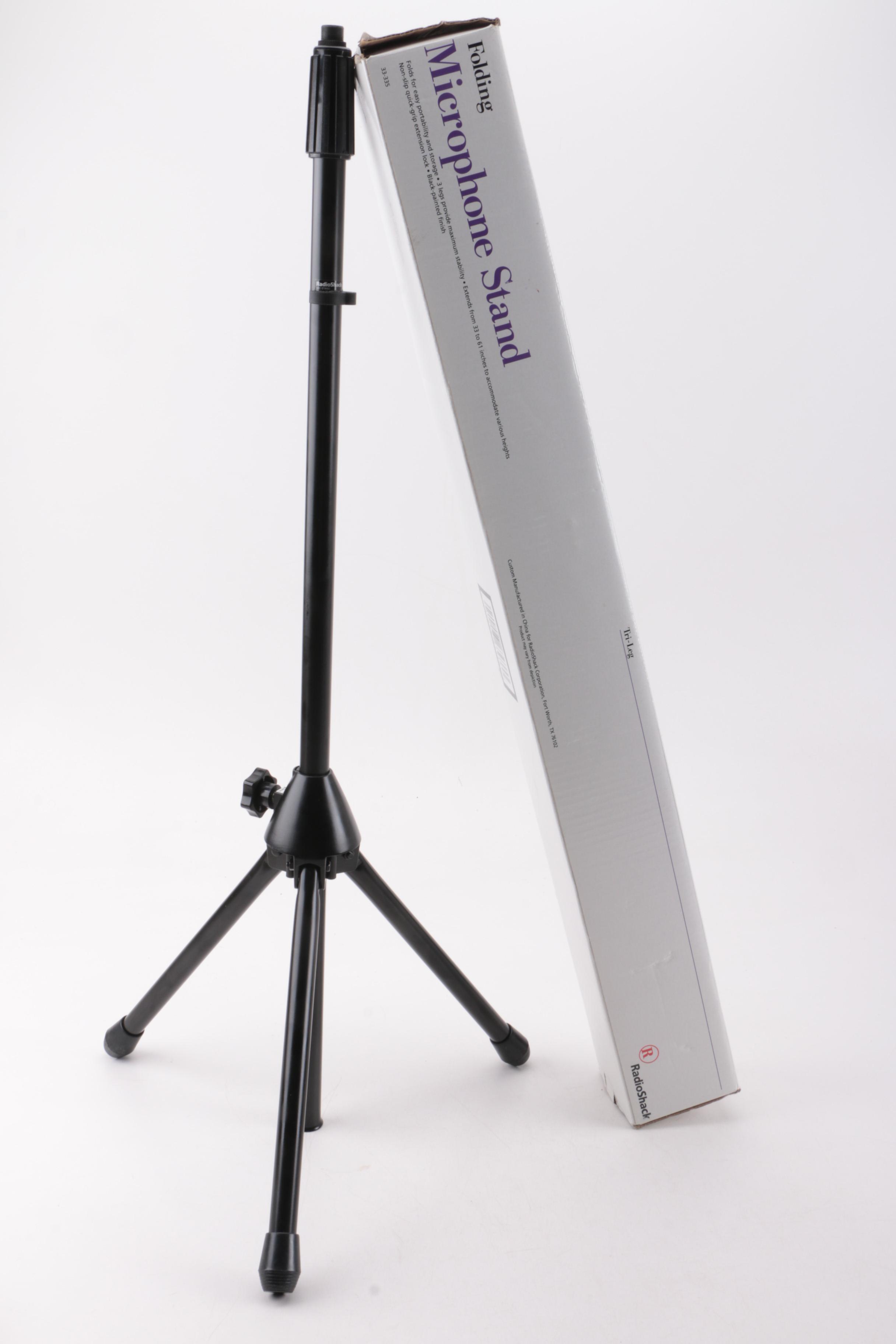 Radio Shack Microphone, Stand and Windscreen