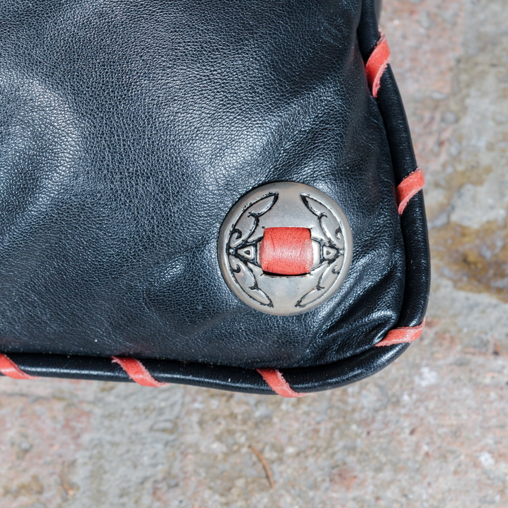 Western Style Leather Lounge Chair and Pillow