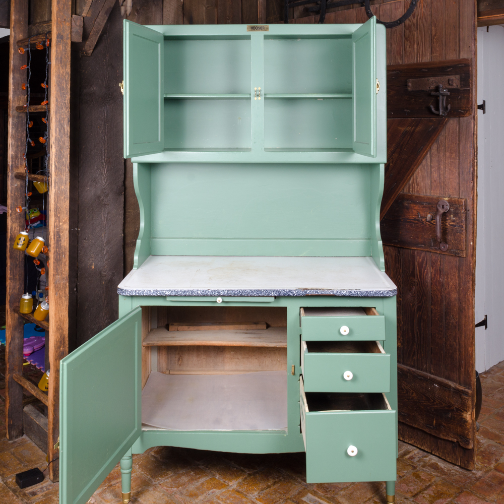 Painted Hoosier Cabinet