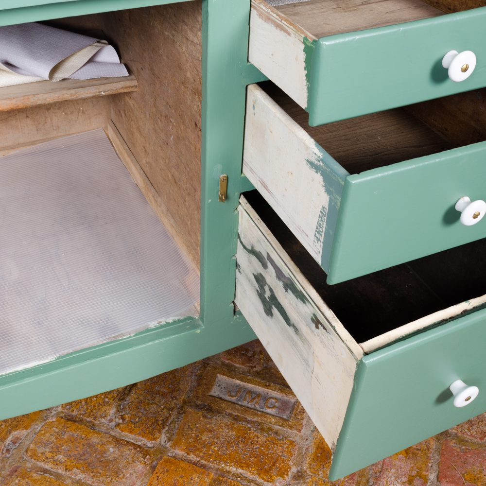 Painted Hoosier Cabinet