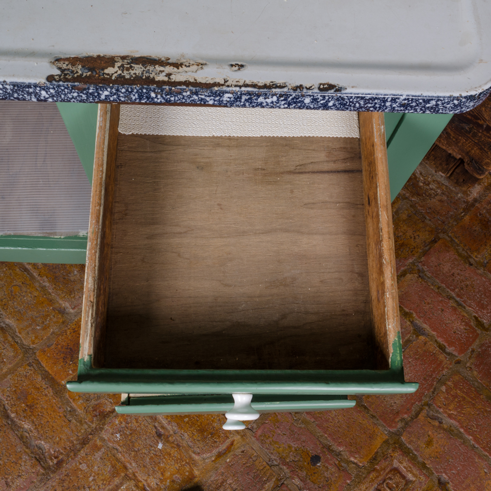 Painted Hoosier Cabinet