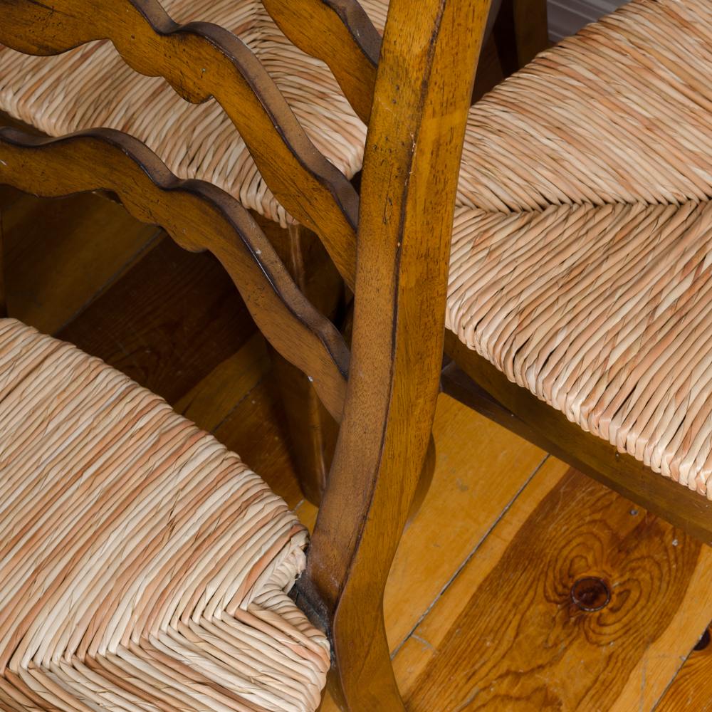 Set of French Provincial Style Dining Chairs