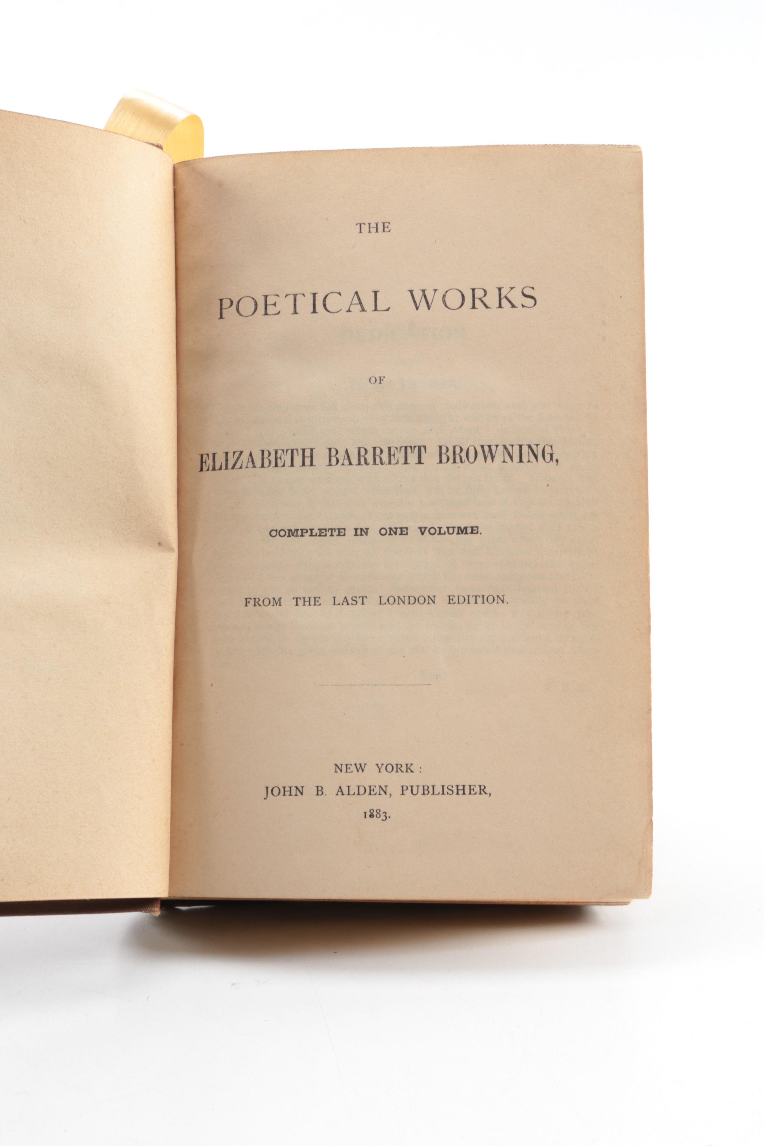 1883 "The Poetical Works of Browning" First Ed.1947 "Tales of the South Pacific"