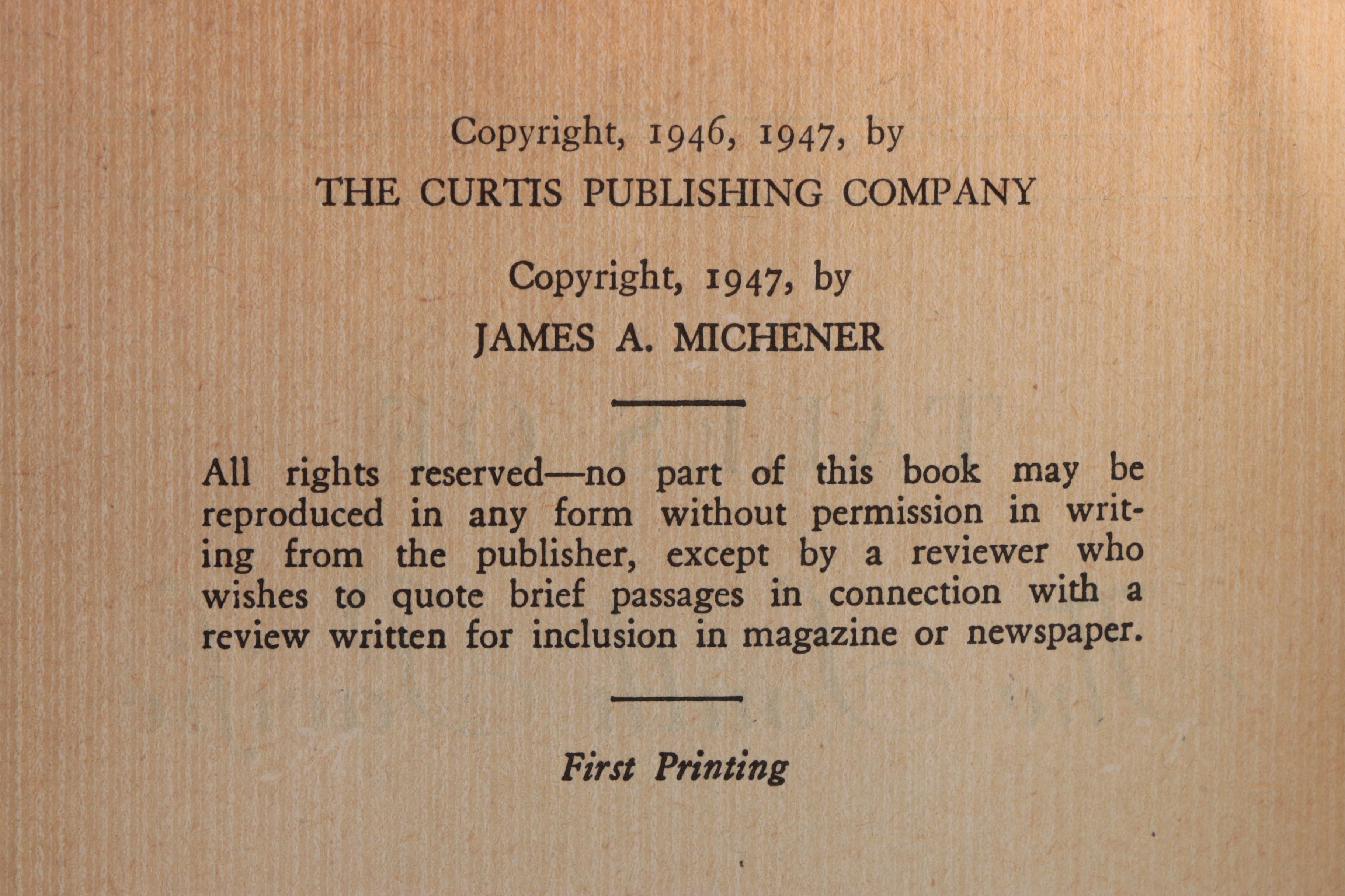 1883 "The Poetical Works of Browning" First Ed.1947 "Tales of the South Pacific"