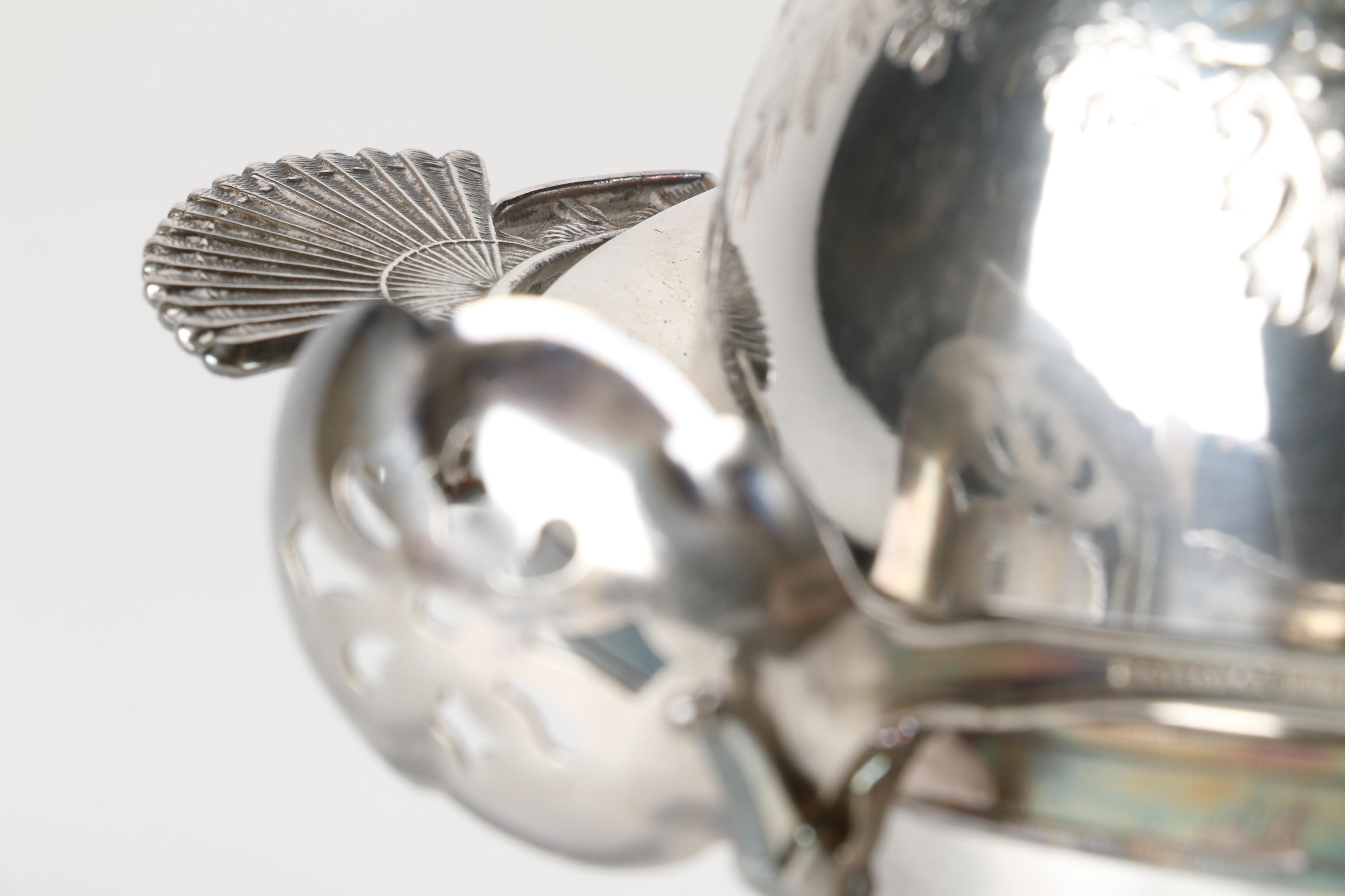 The Acme Silver Co. Silver Plate Butter Dish with a National Silver Co. Spoon