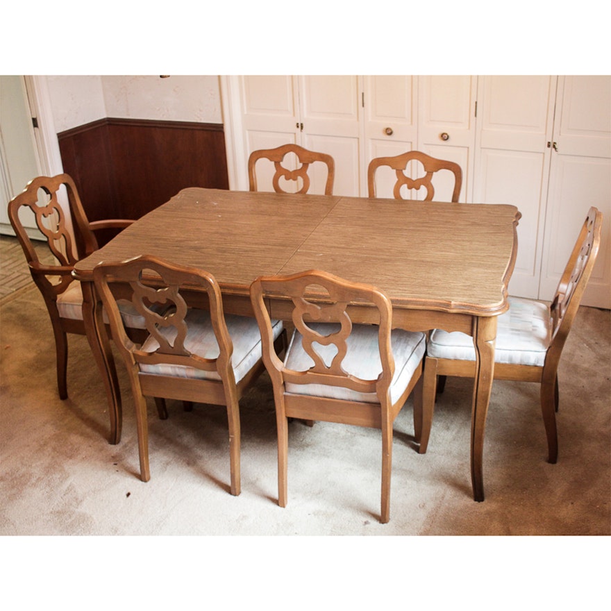 French Provincial Style Dining Table and Chairs