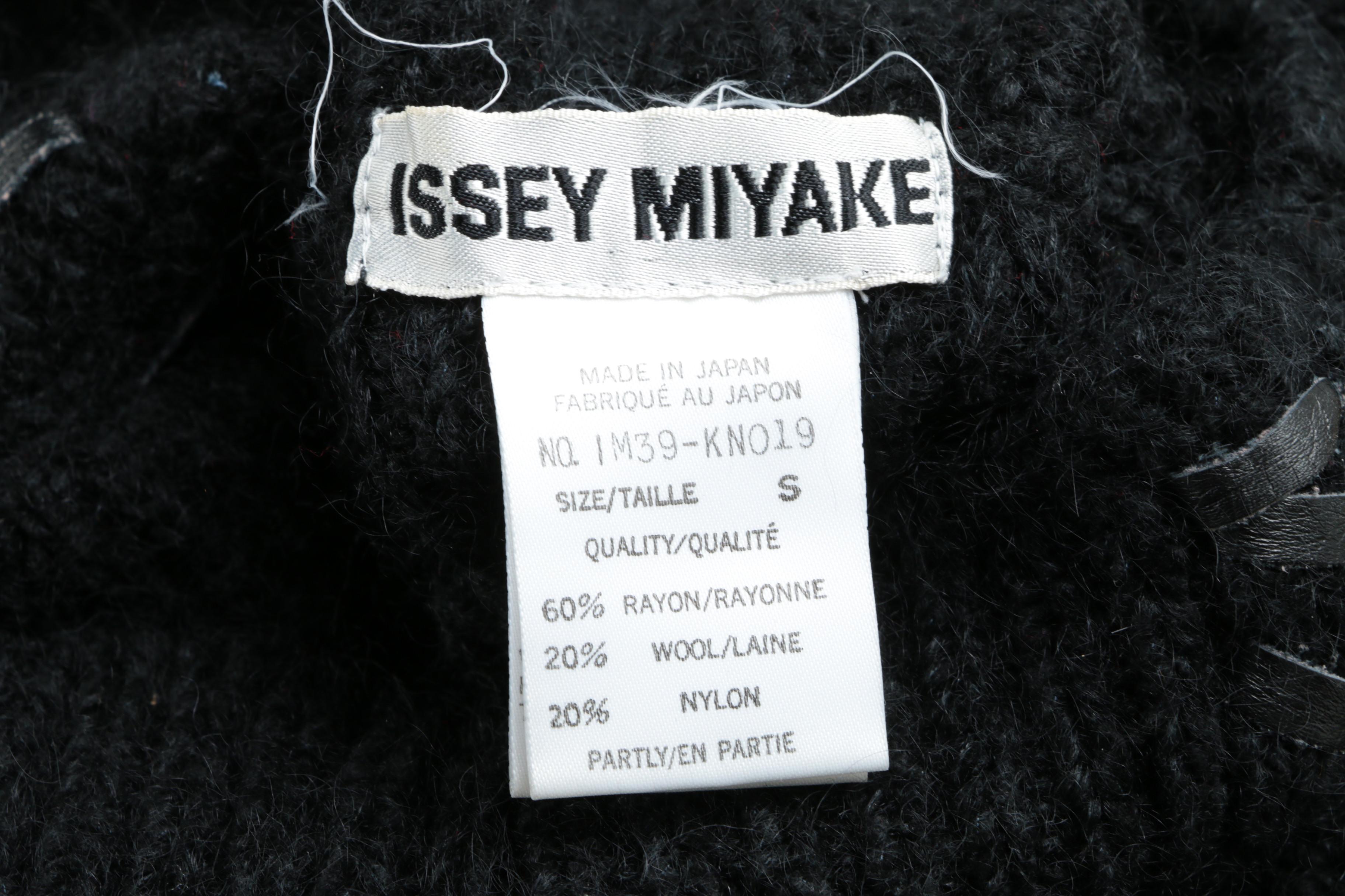 Issey Miyake Leather Embellished Sweater