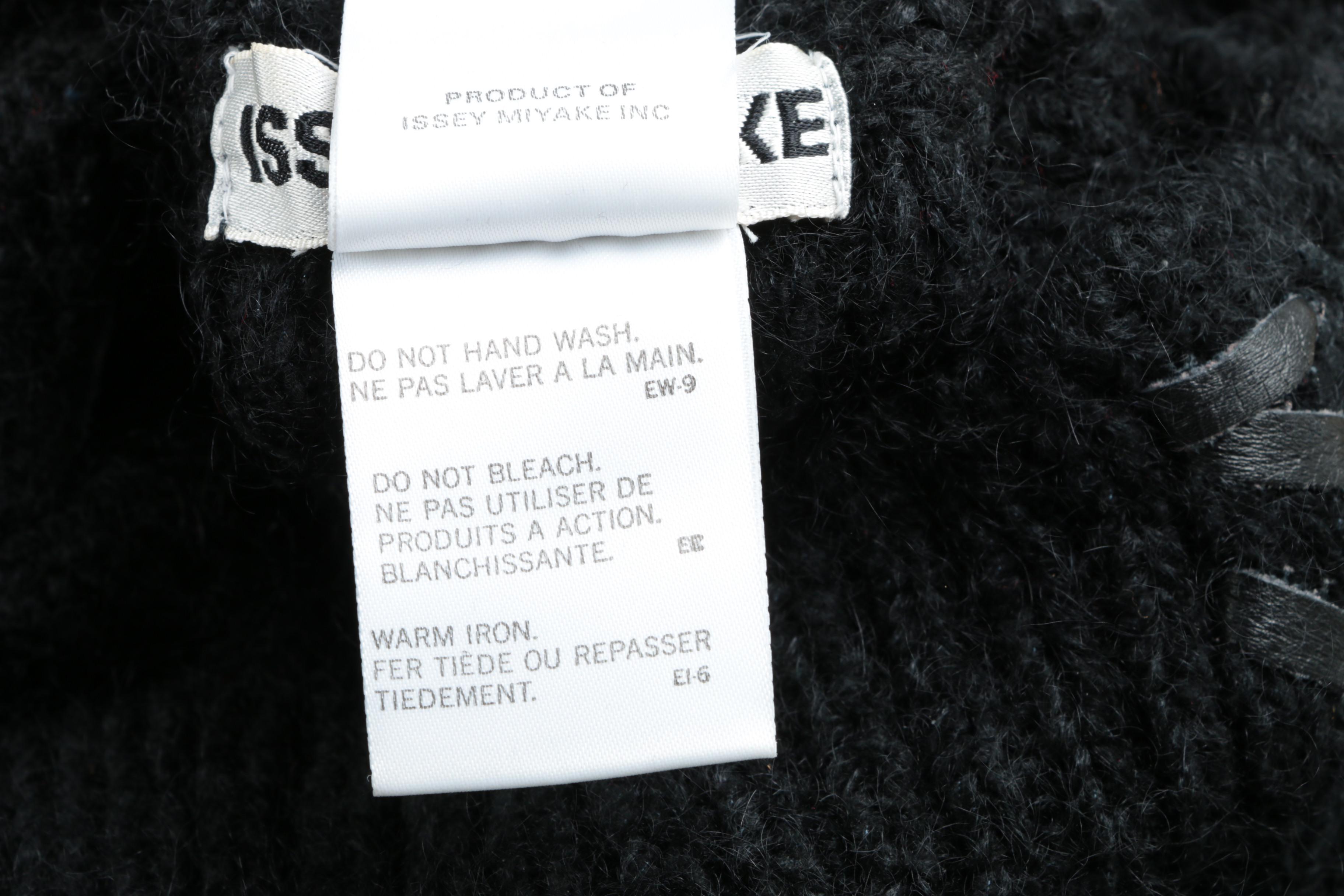 Issey Miyake Leather Embellished Sweater