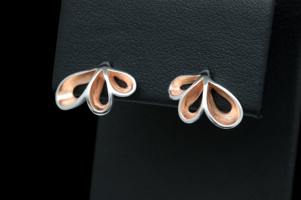 Bastian Rose Gold Wash on Sterling Silver Earrings