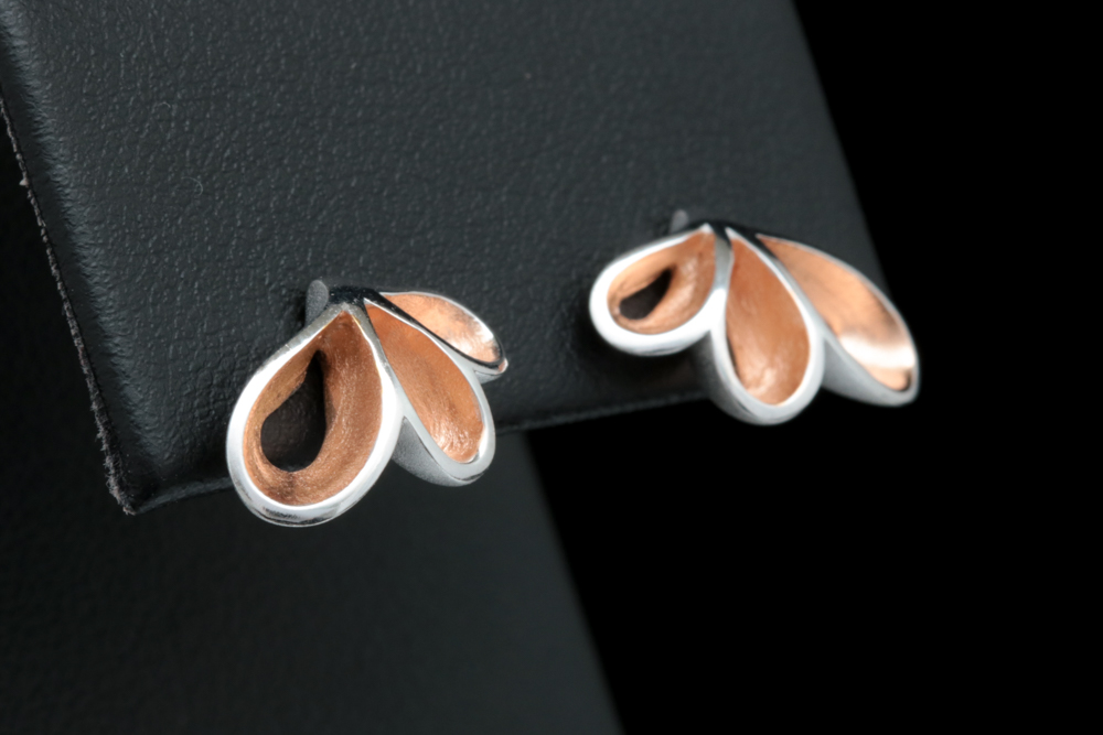 Bastian Rose Gold Wash on Sterling Silver Earrings