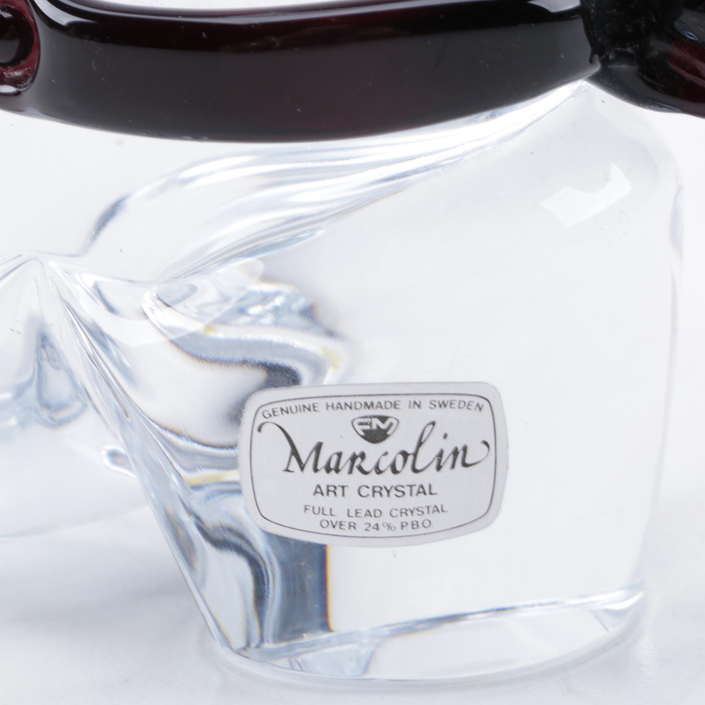 Marcolin Lead Crystal Cowboy Boot