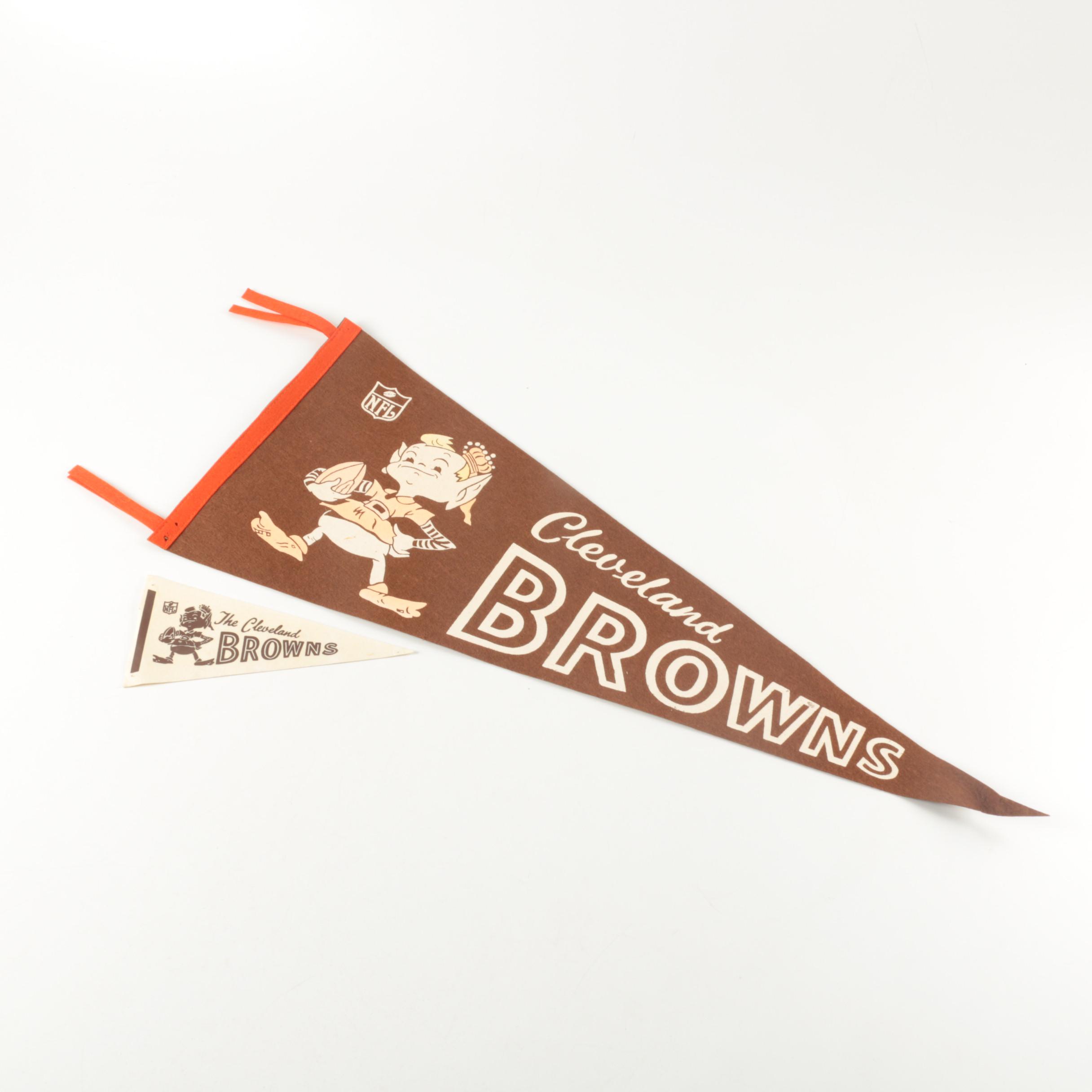 *Please bring to Solutions*Retraction-Vintage Cleveland Browns Pennants