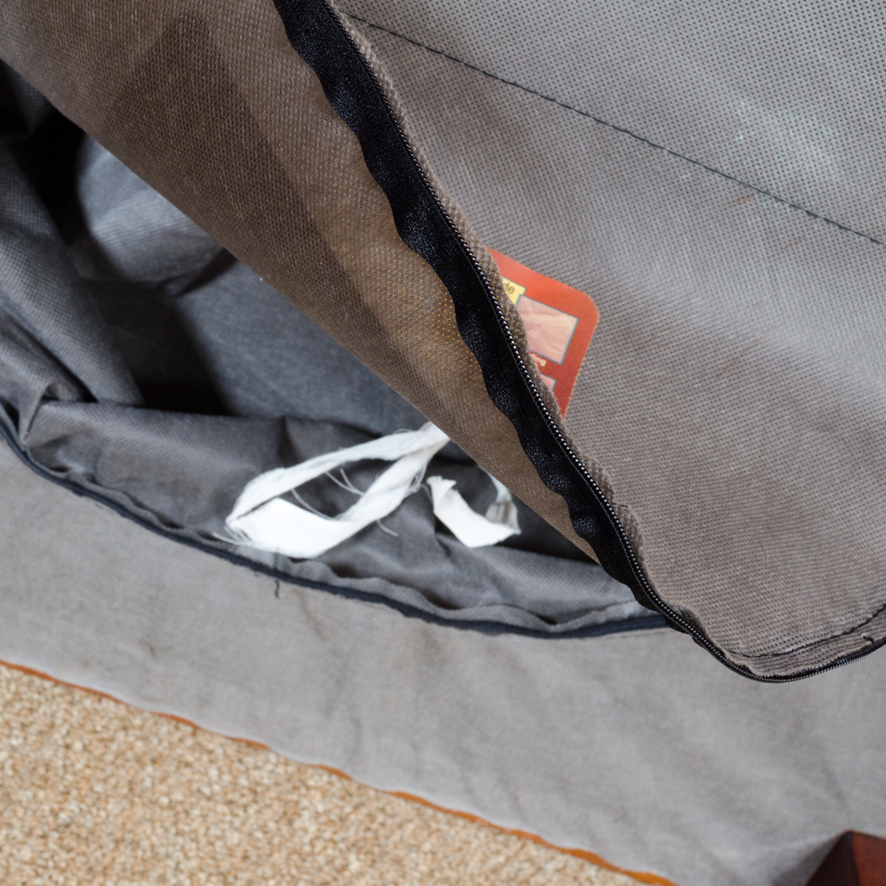 Bassett Furniture Leather Armchair and Ottoman