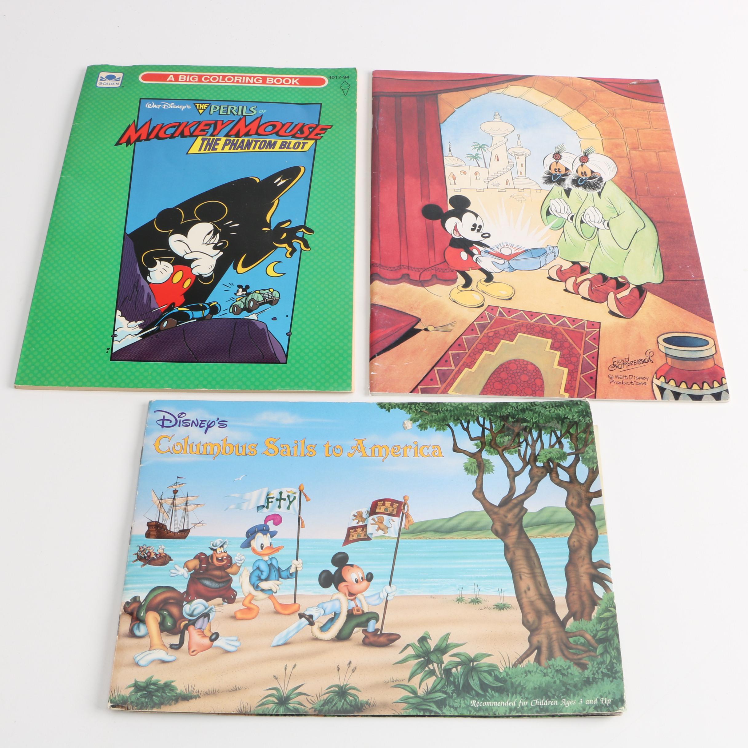 Assortment of Disney Books and Merchandise