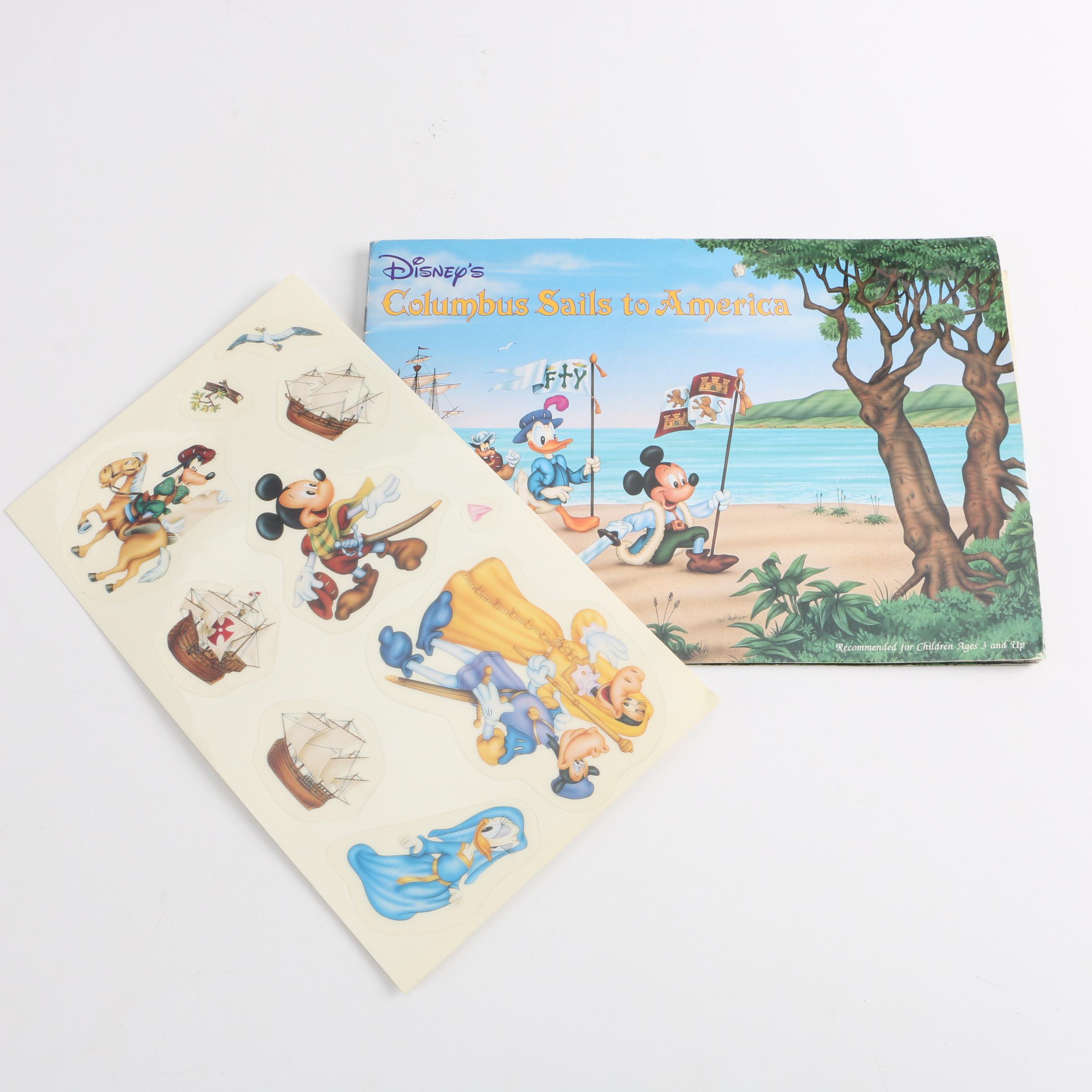 Assortment of Disney Books and Merchandise