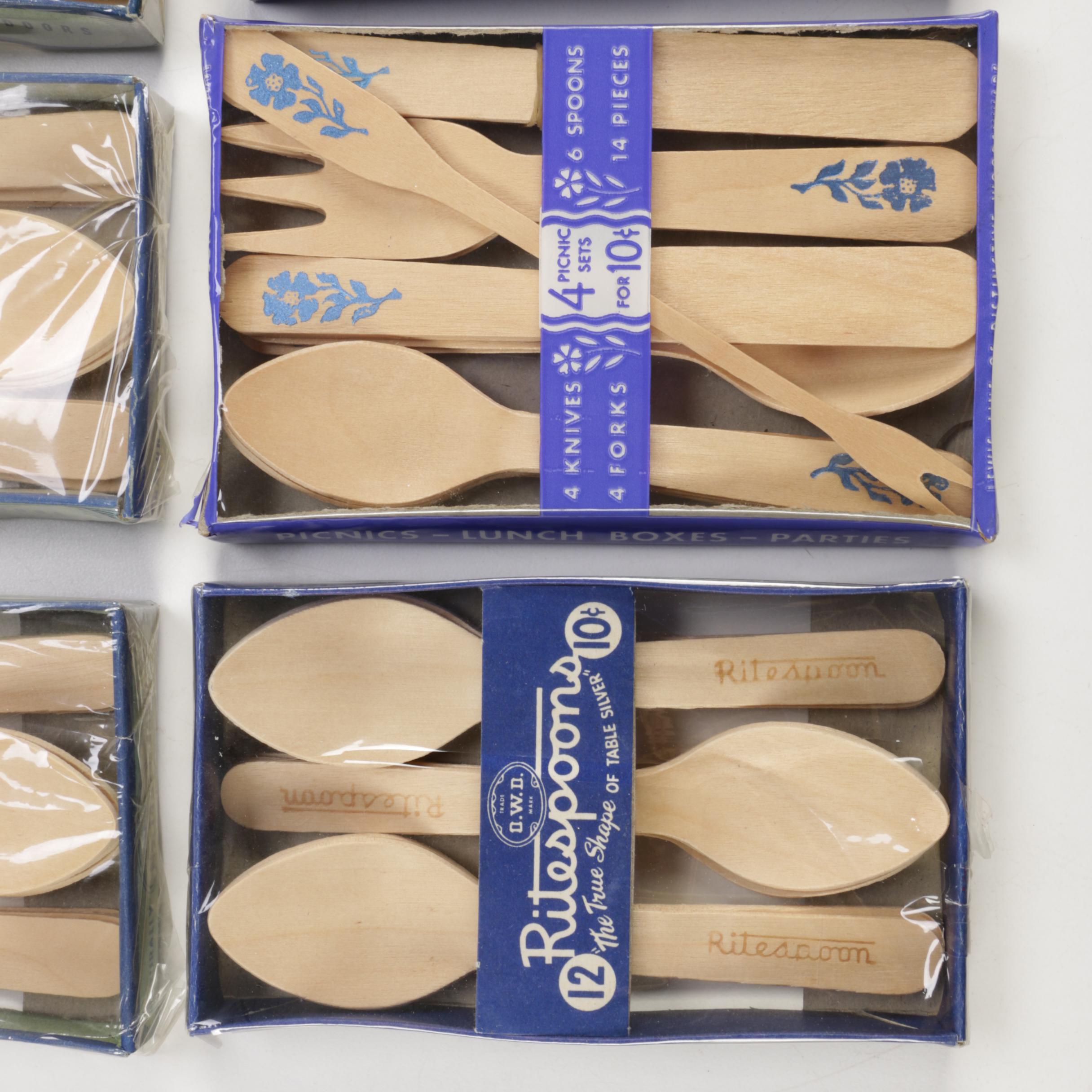 Riteforks and Ritespoons Burch Wood Utensils 1930s