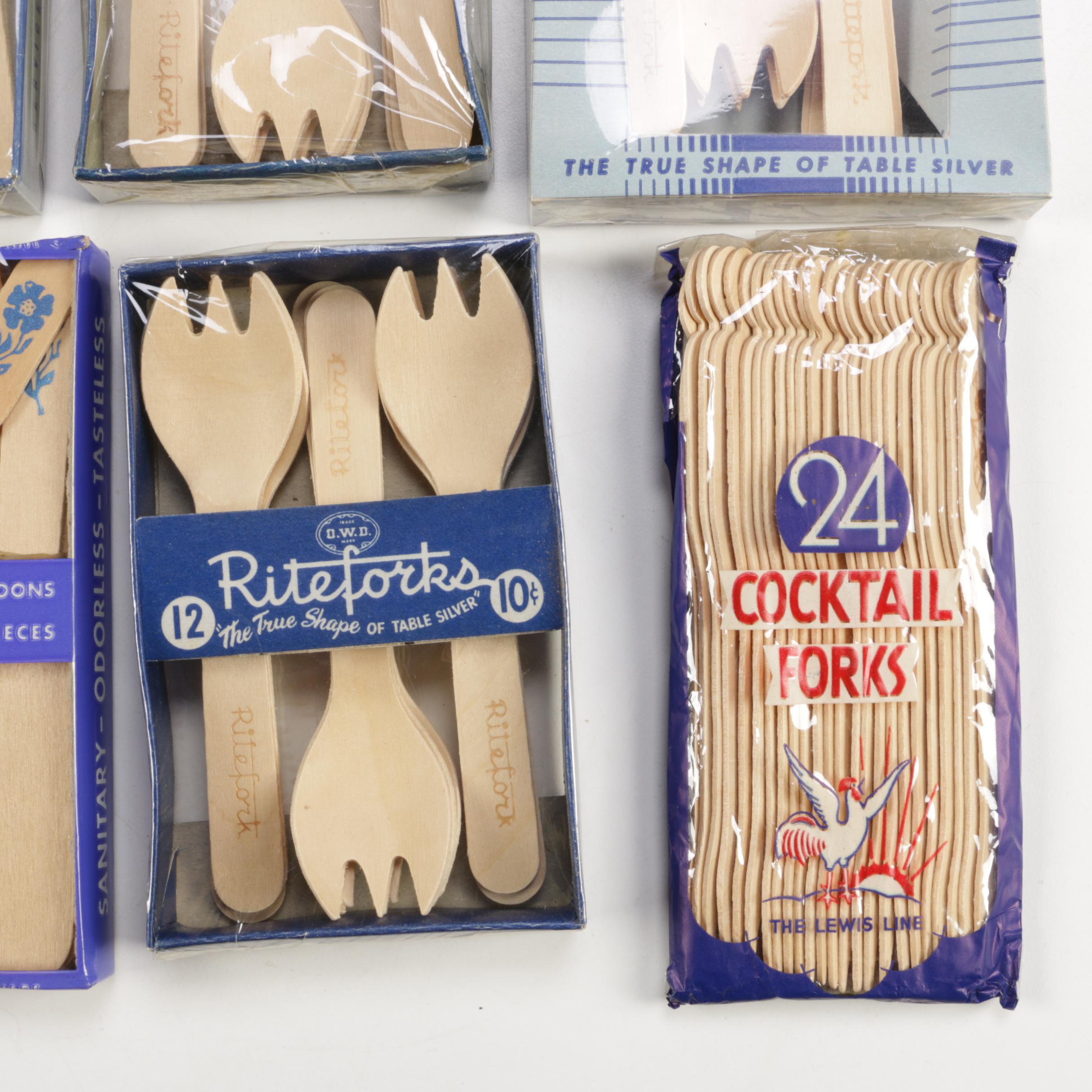 Riteforks and Ritespoons Burch Wood Utensils 1930s