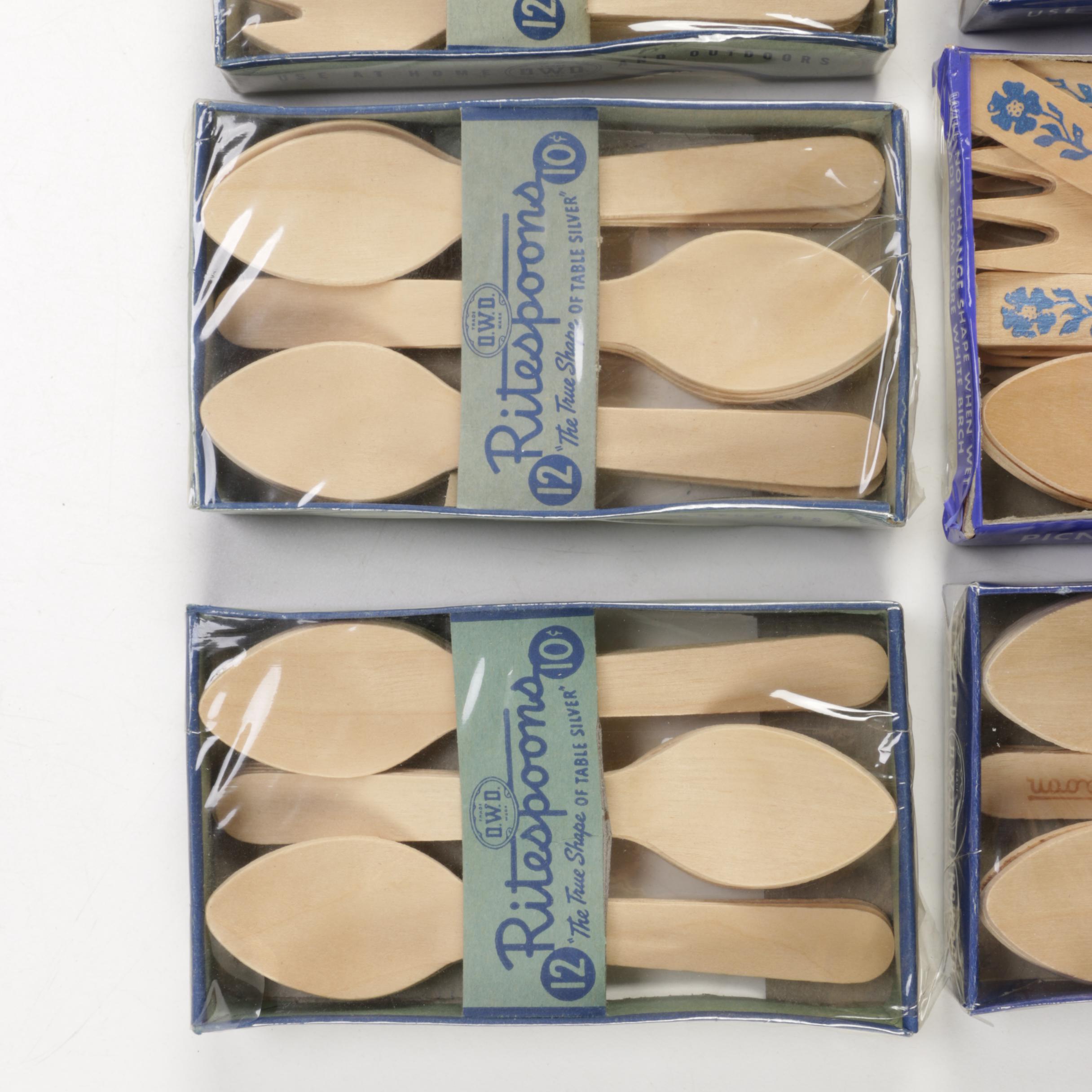 Riteforks and Ritespoons Burch Wood Utensils 1930s