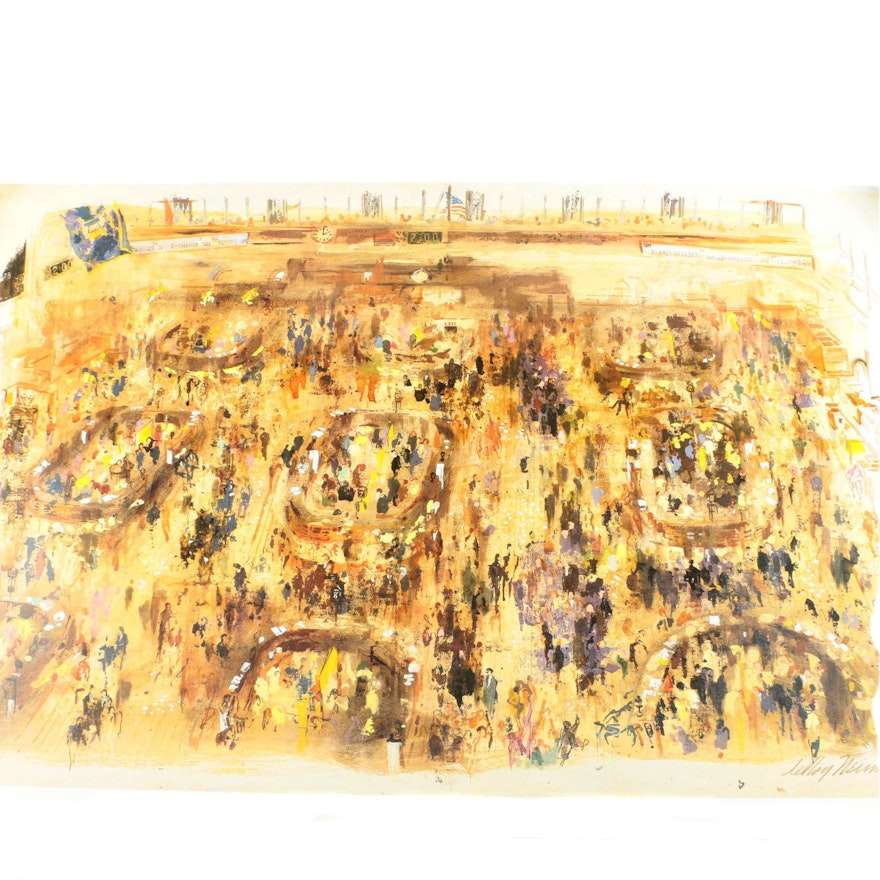 Reproduction Print After LeRoy Neiman's "New York Stock Exchange"