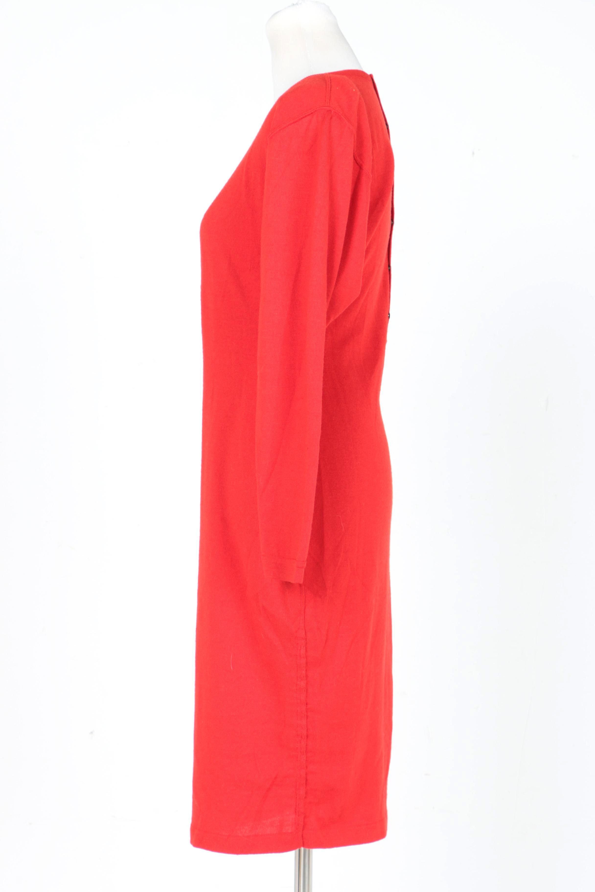 Alaïa Red Knit Day Dress