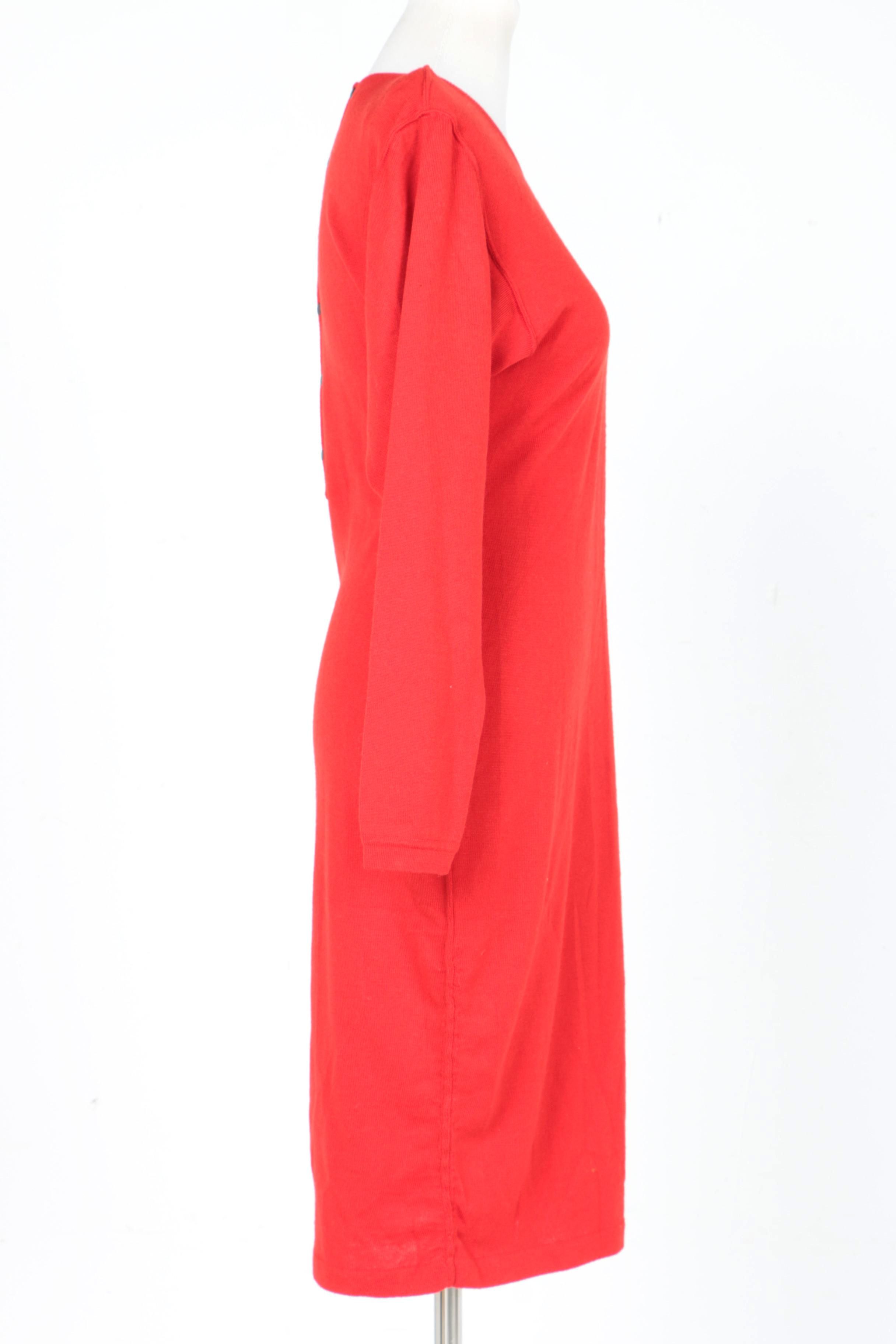 Alaïa Red Knit Day Dress