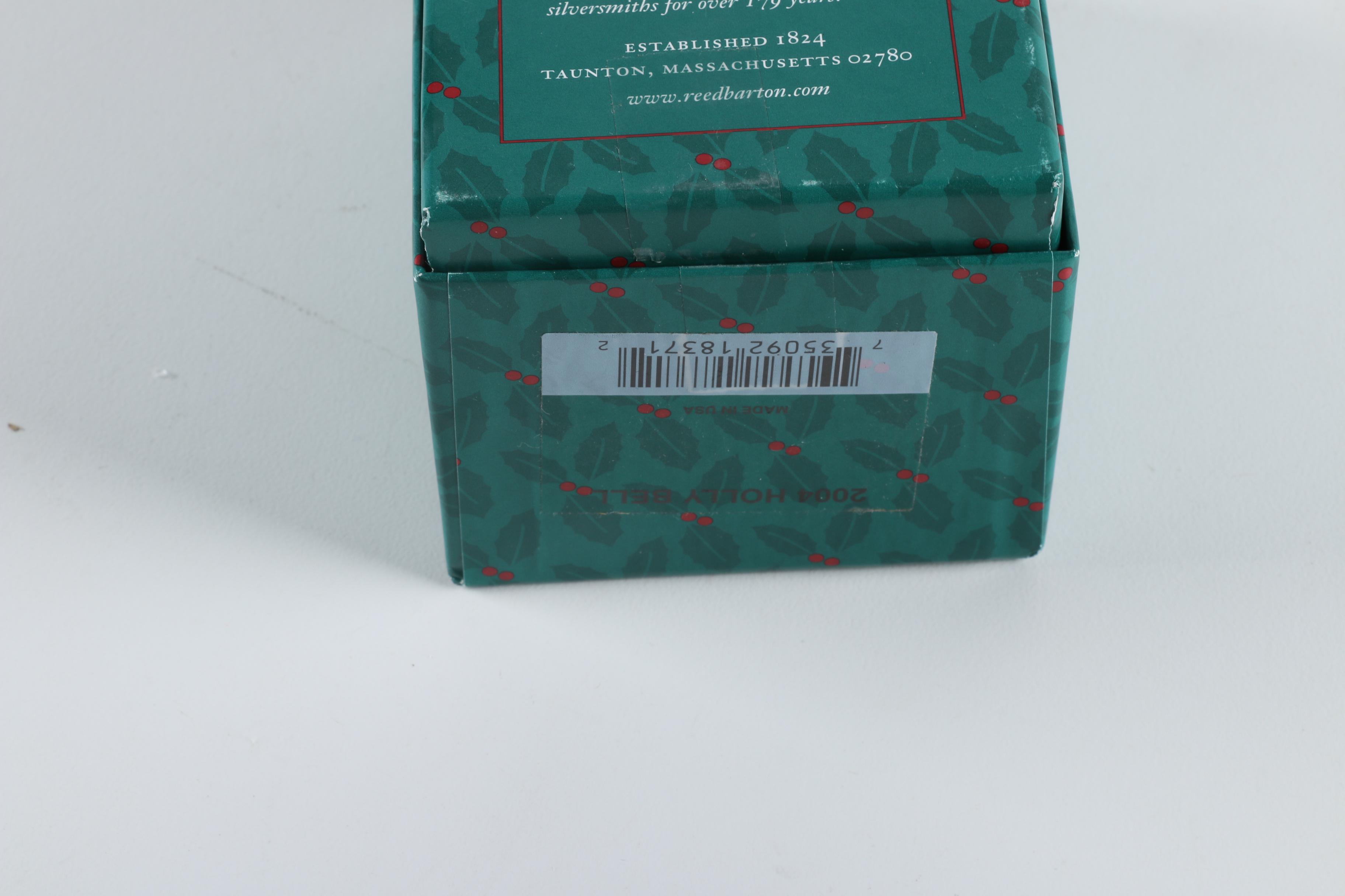 Reed & Barton Annual Silver Plate "Holy Bell" Christmas Ornaments