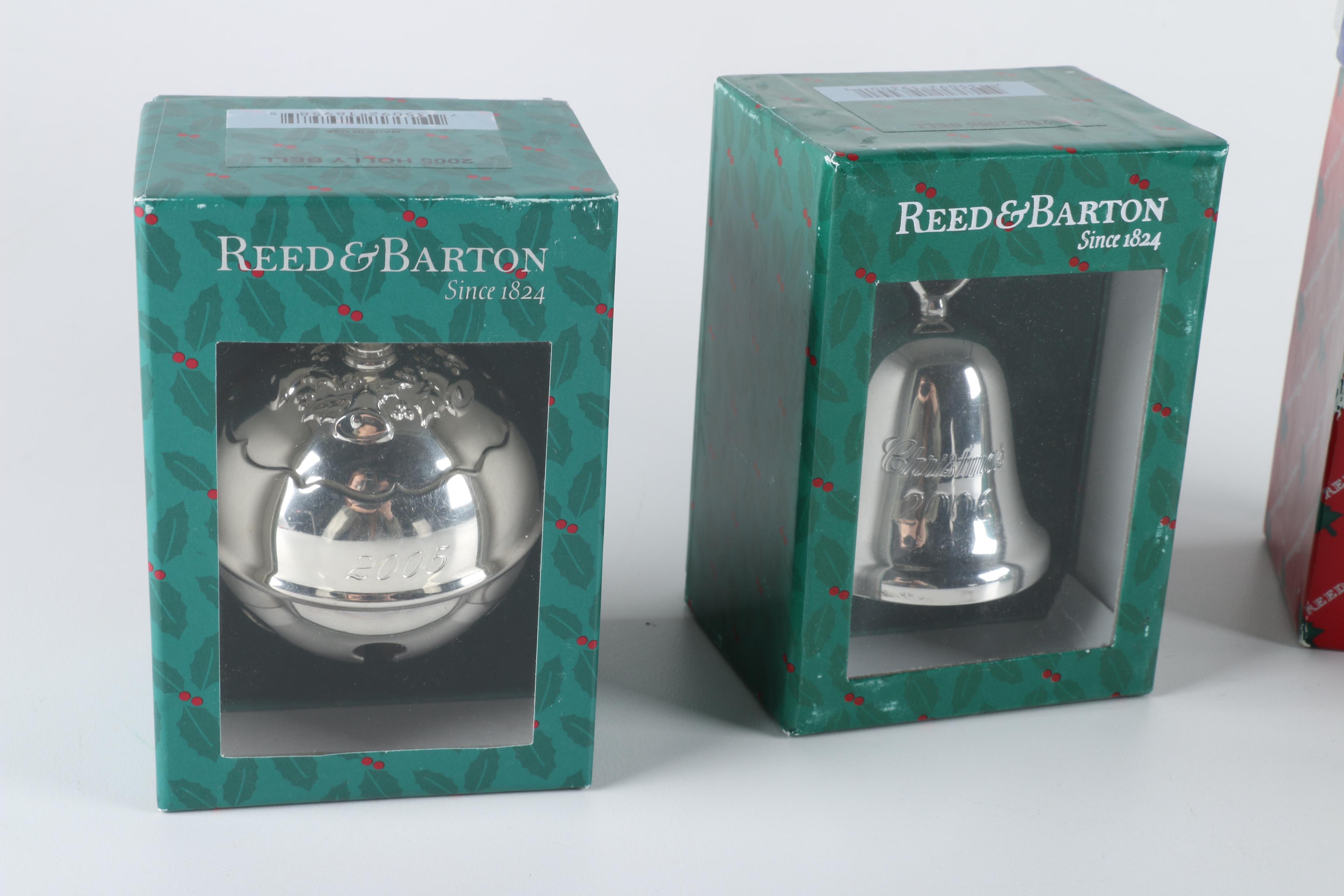 Reed & Barton Annual Silver Plate "Holy Bell" Christmas Ornaments